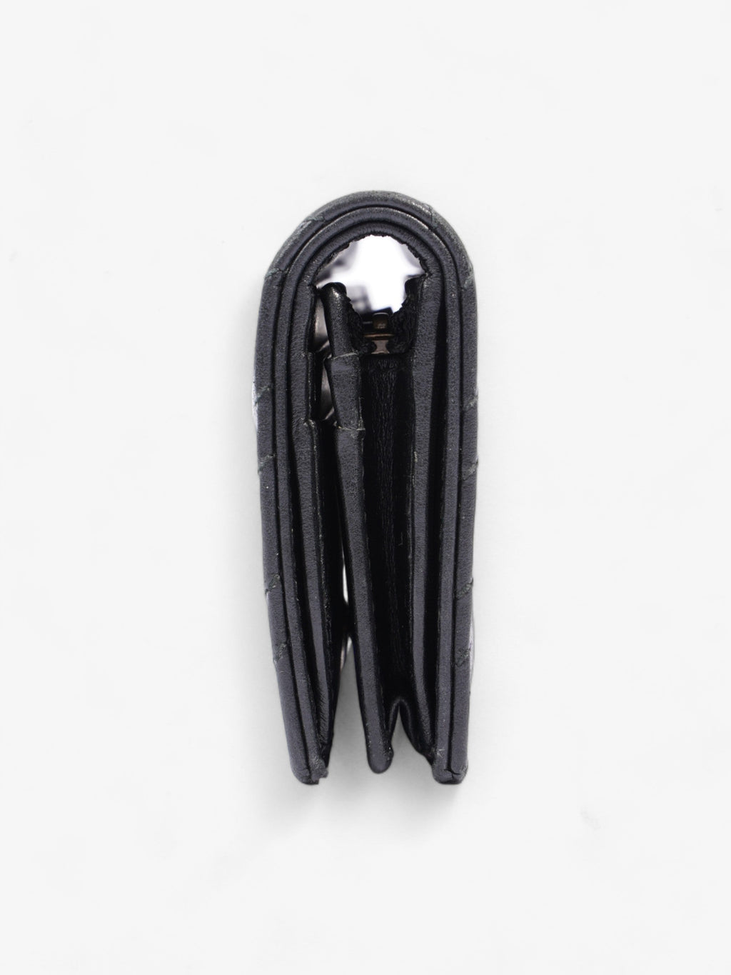Gucci GG Marmont Card Case Wallet Black Matelasse Leather
