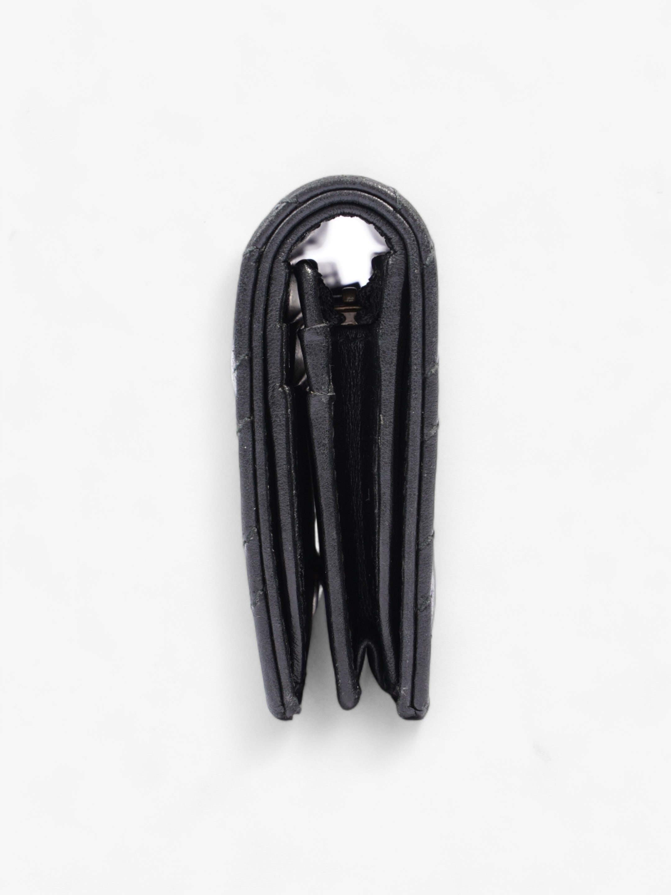 Gucci GG Marmont Card Case Wallet Black Matelasse Leather
