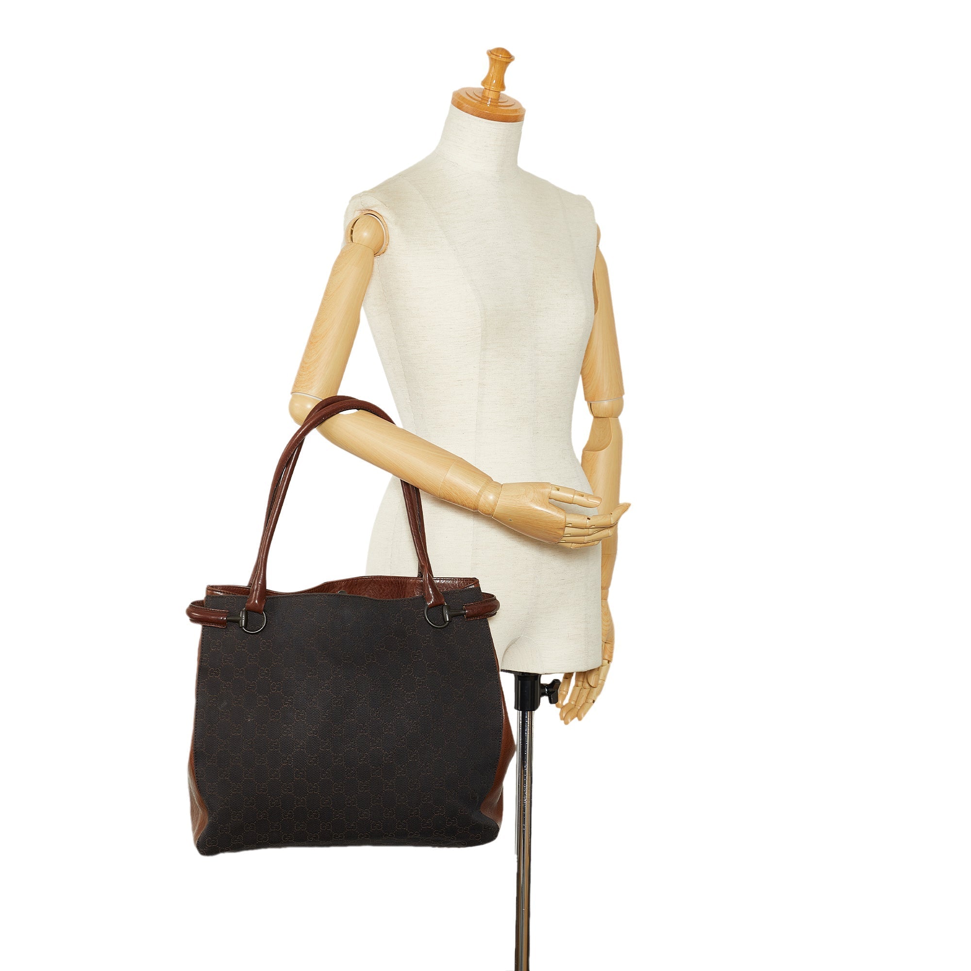 Brown Gucci GG Canvas Tote