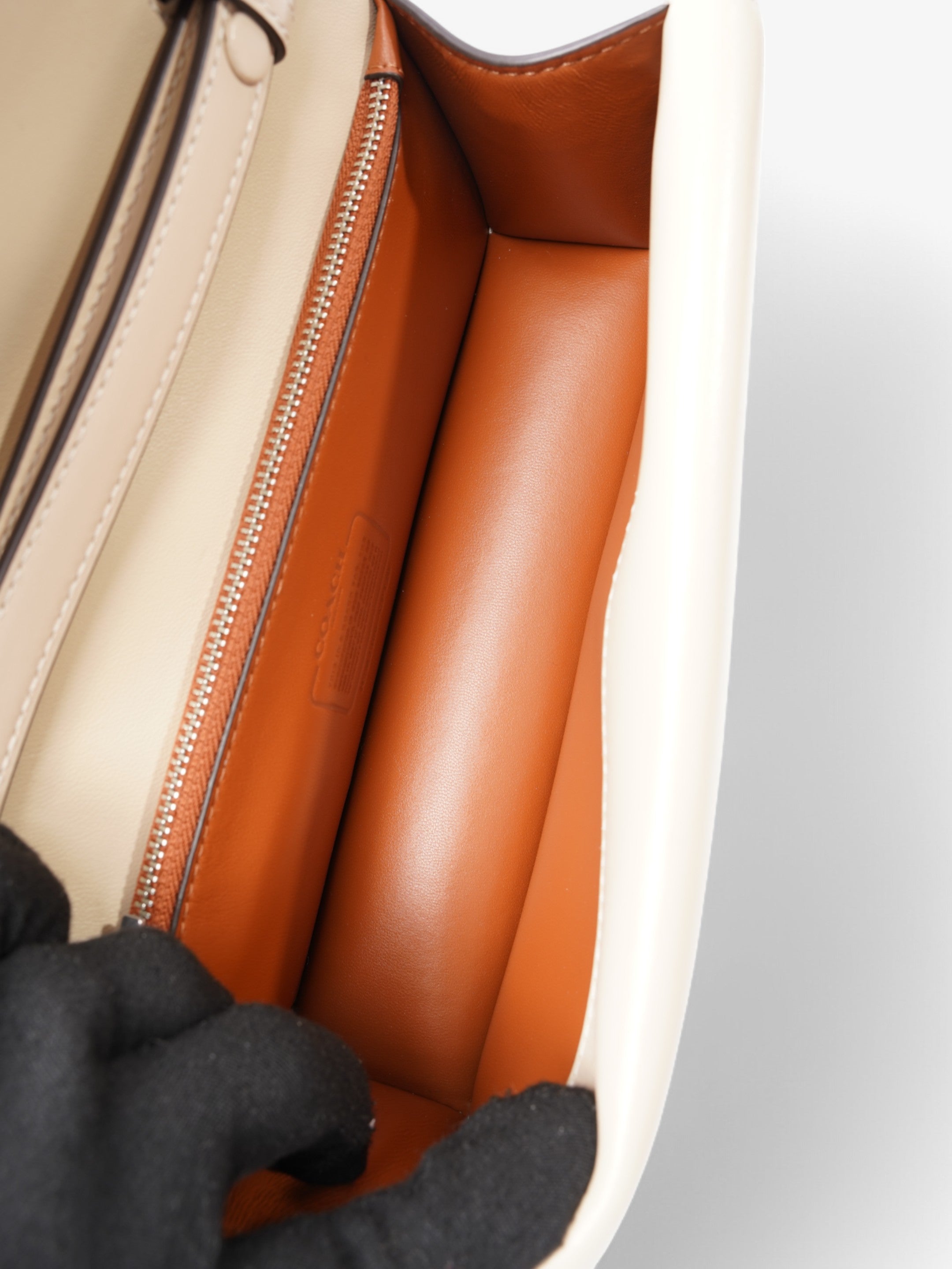 Coach Lux Idol Ivory Grained Leather 23