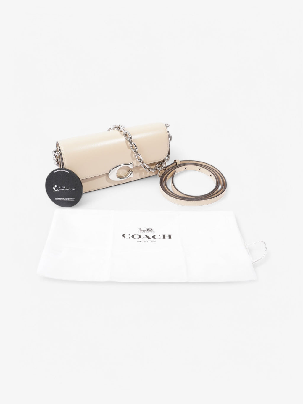 Coach Lux Idol Ivory Grained Leather 23