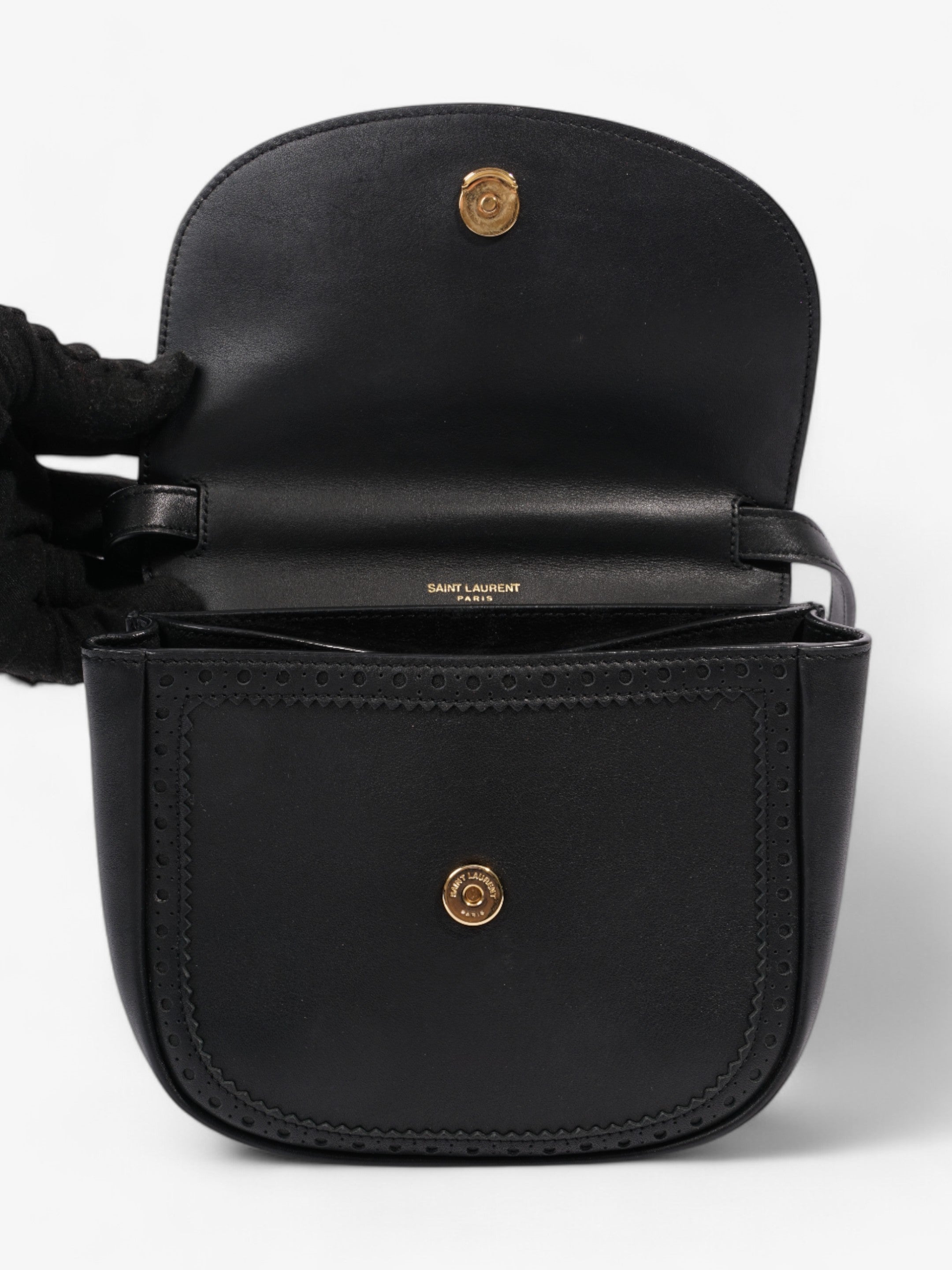 Saint Laurent Kaia Black Calfskin Leather Medium
