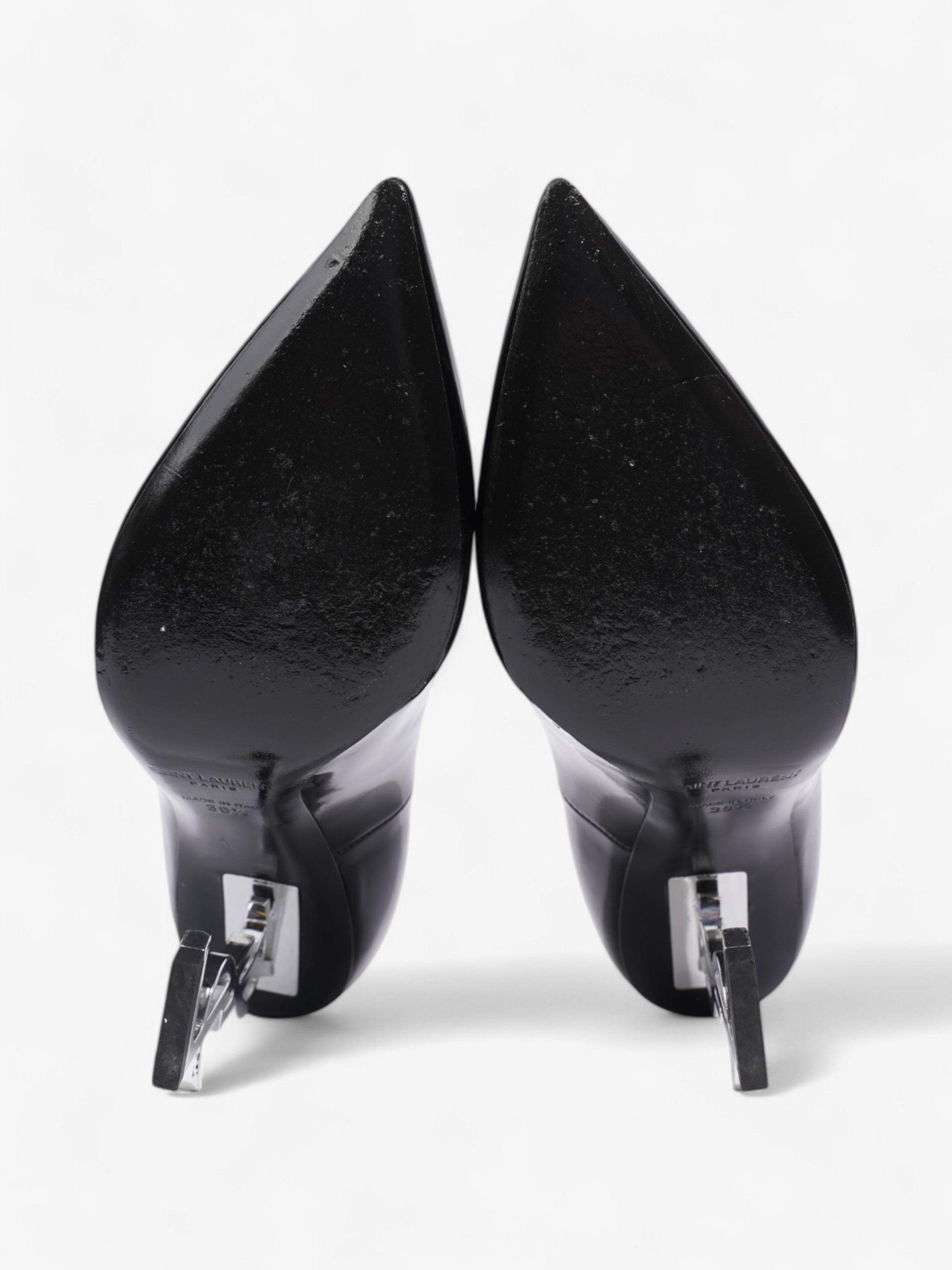 Saint Laurent Opyum Heels 110 Black Patent Leather EU 38.5 UK 5.5