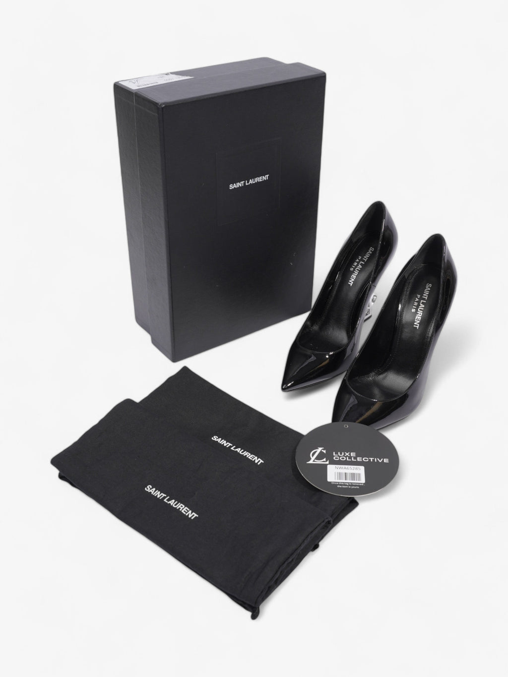 Saint Laurent Opyum Heels 110 Black Patent Leather EU 38.5 UK 5.5