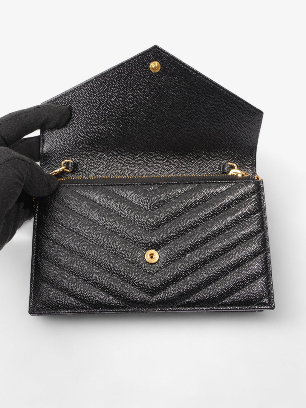 Saint Laurent Cassandra Black Matelasse Leather