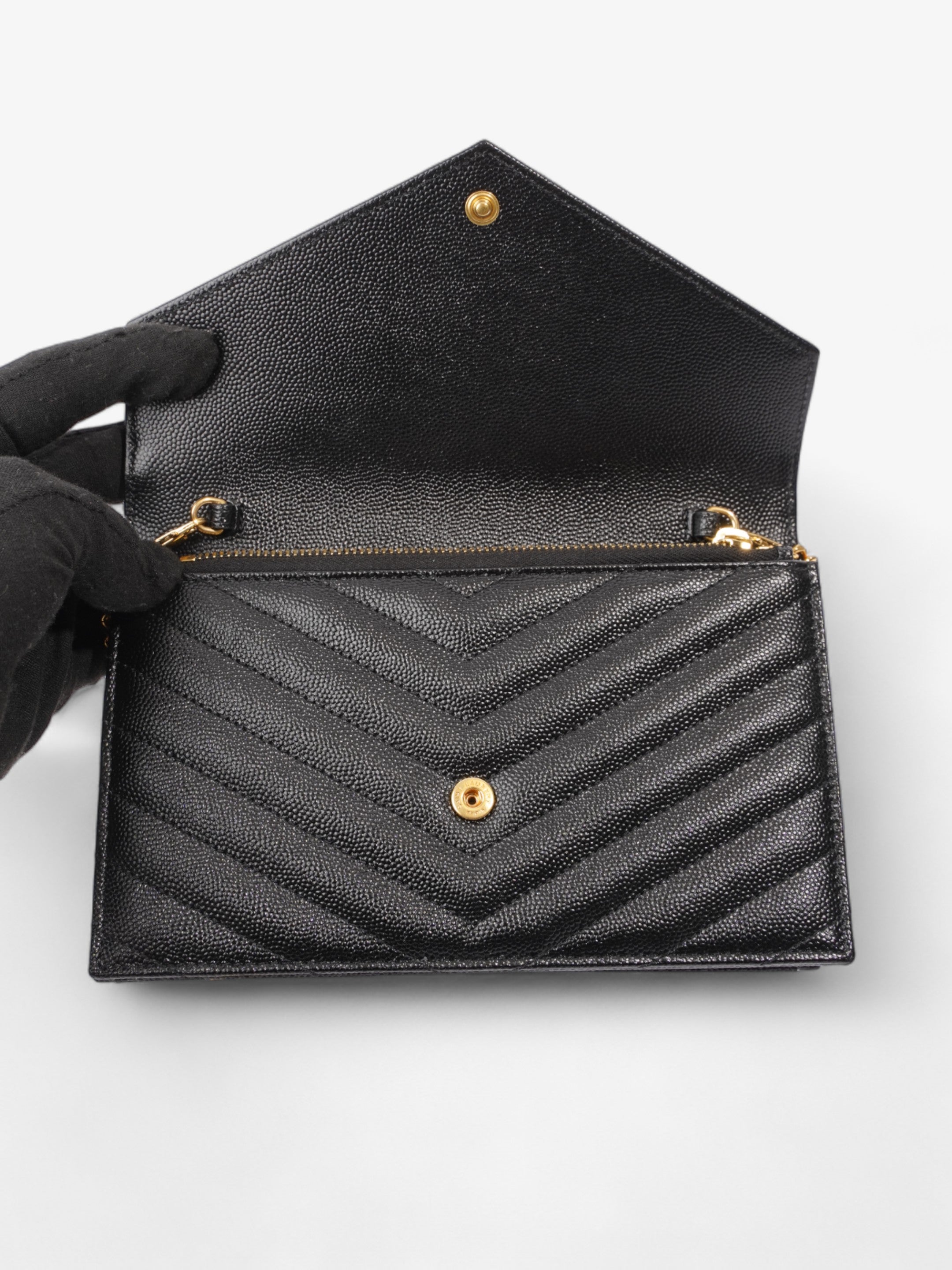 Saint Laurent Cassandra Black Matelasse Leather