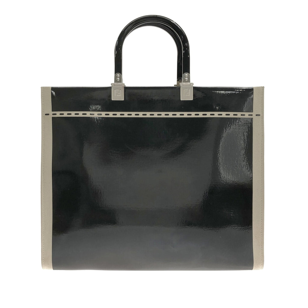 FENDI Medium Patent Sunshine Shopper Tote Satchel