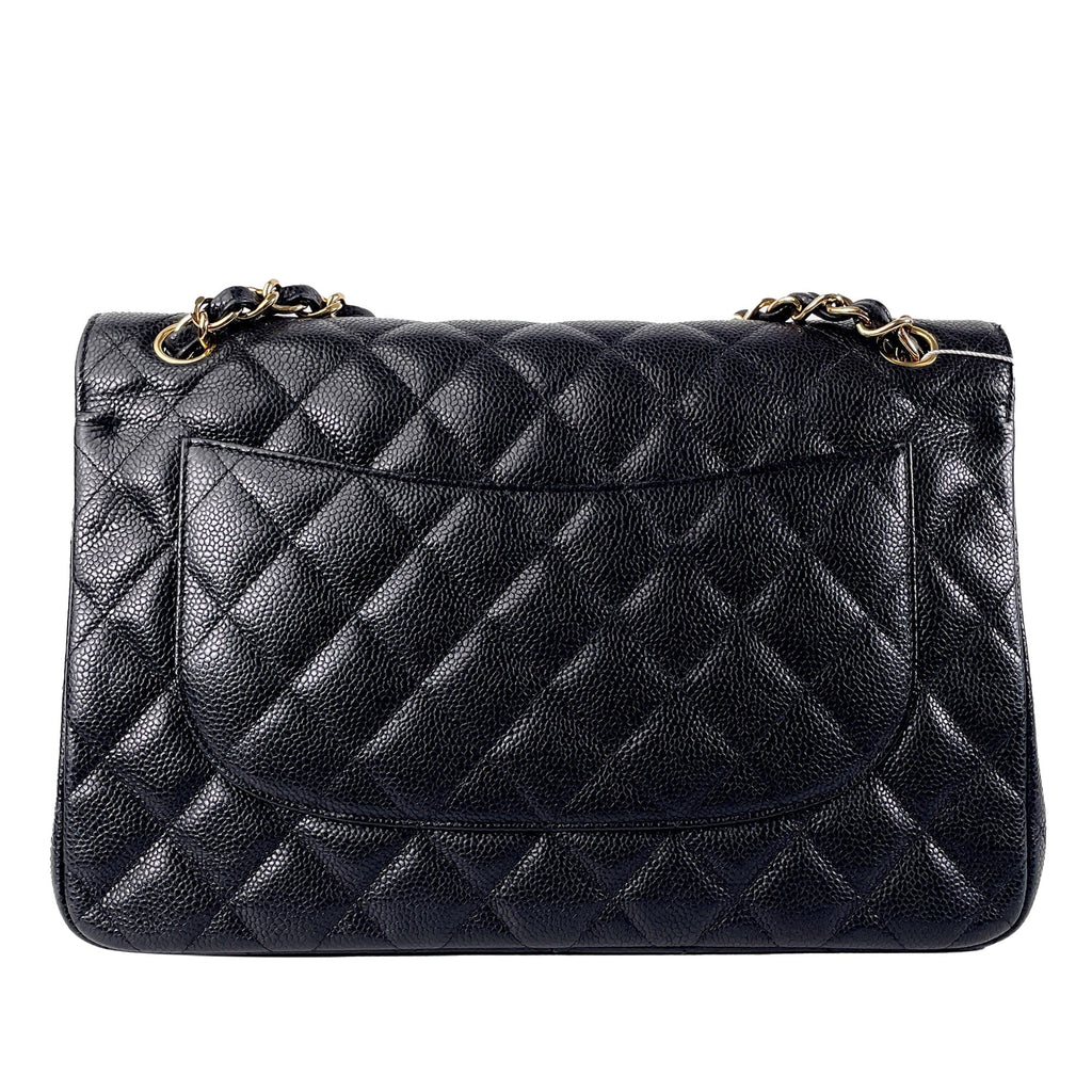 Jumbo Classic Caviar Double Flap