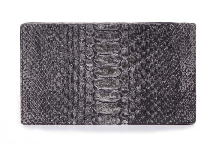 Nancy Gonzales Silver Snakeskin Box Clutch Sale