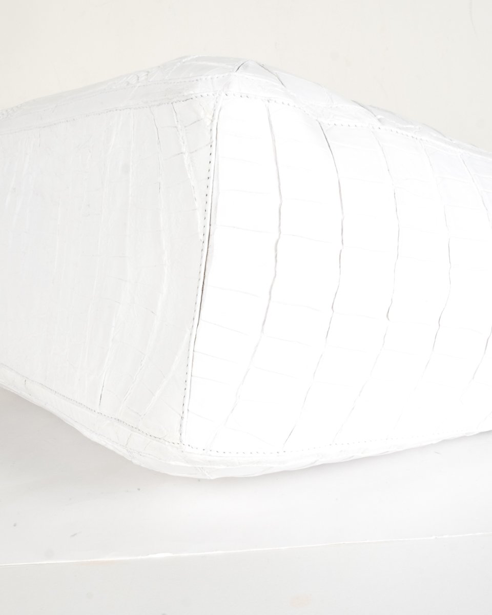 Nancy Gonzalez x Kaws White Crocodile Leaf Tote NWT