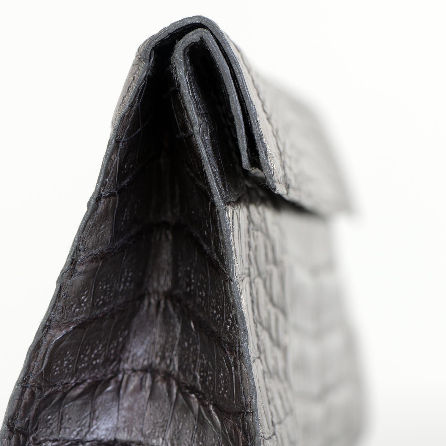 Puta Metallic Croc Clutch
