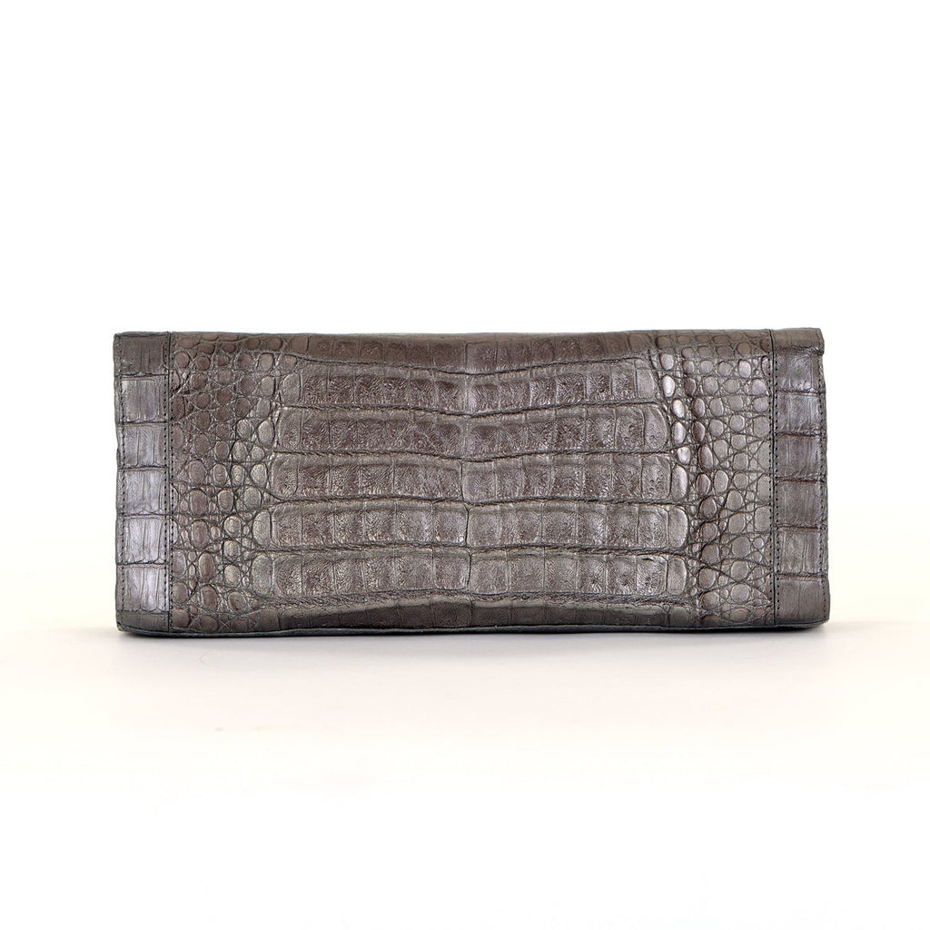 Puta Metallic Croc Clutch