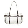 White Loewe Anagram Tote Bag
