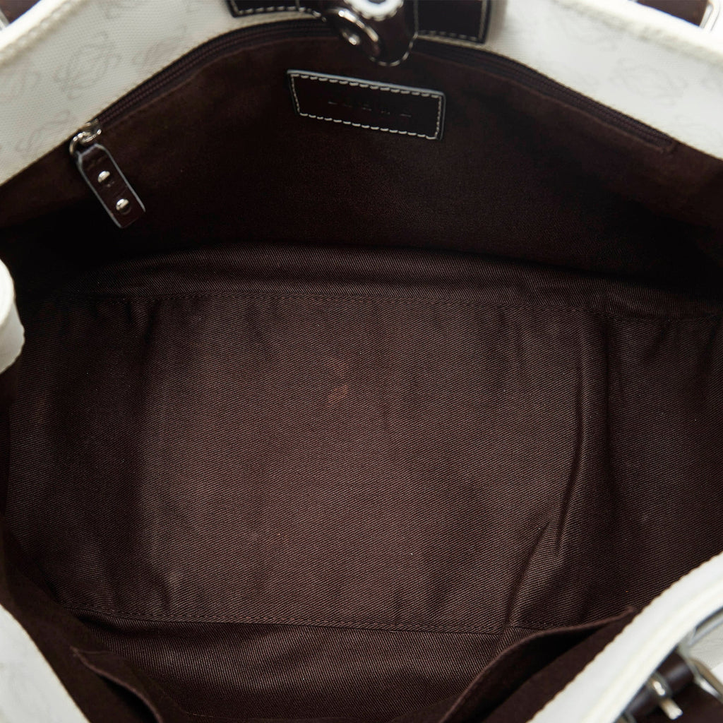 White Loewe Anagram Tote Bag