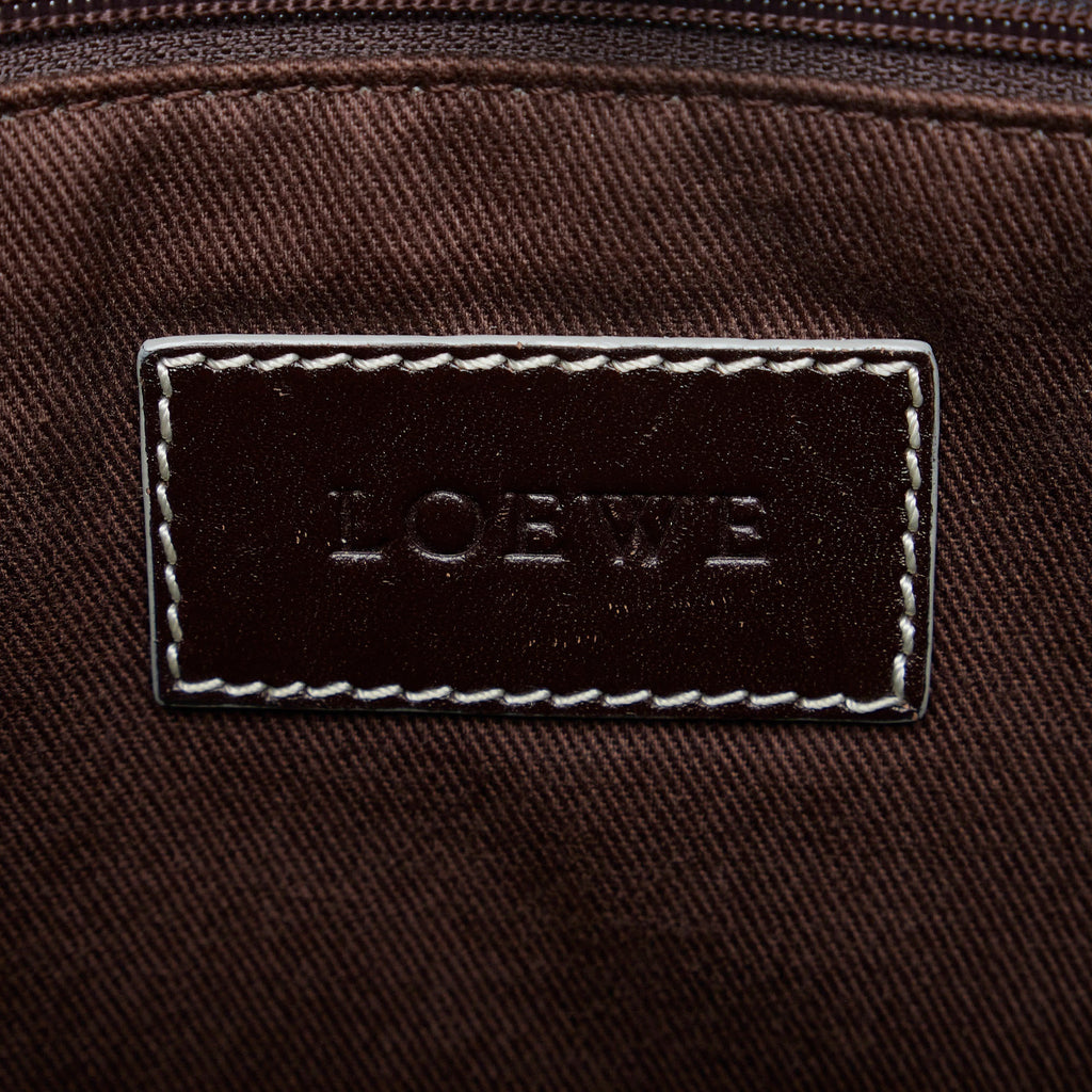 White Loewe Anagram Tote Bag