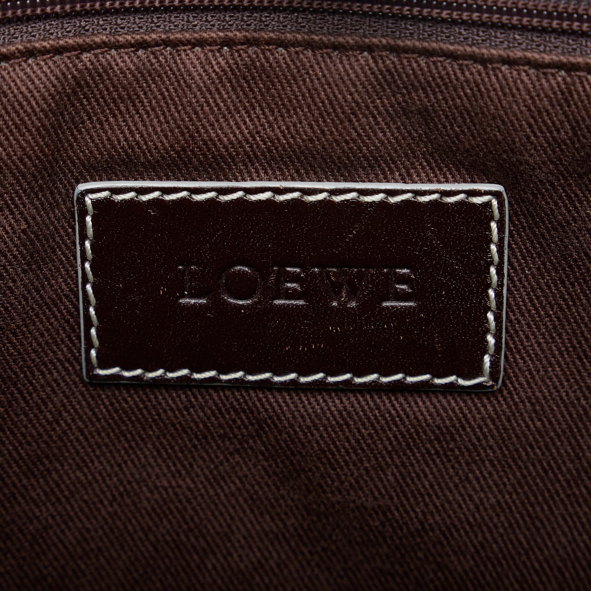 White Loewe Anagram Tote Bag