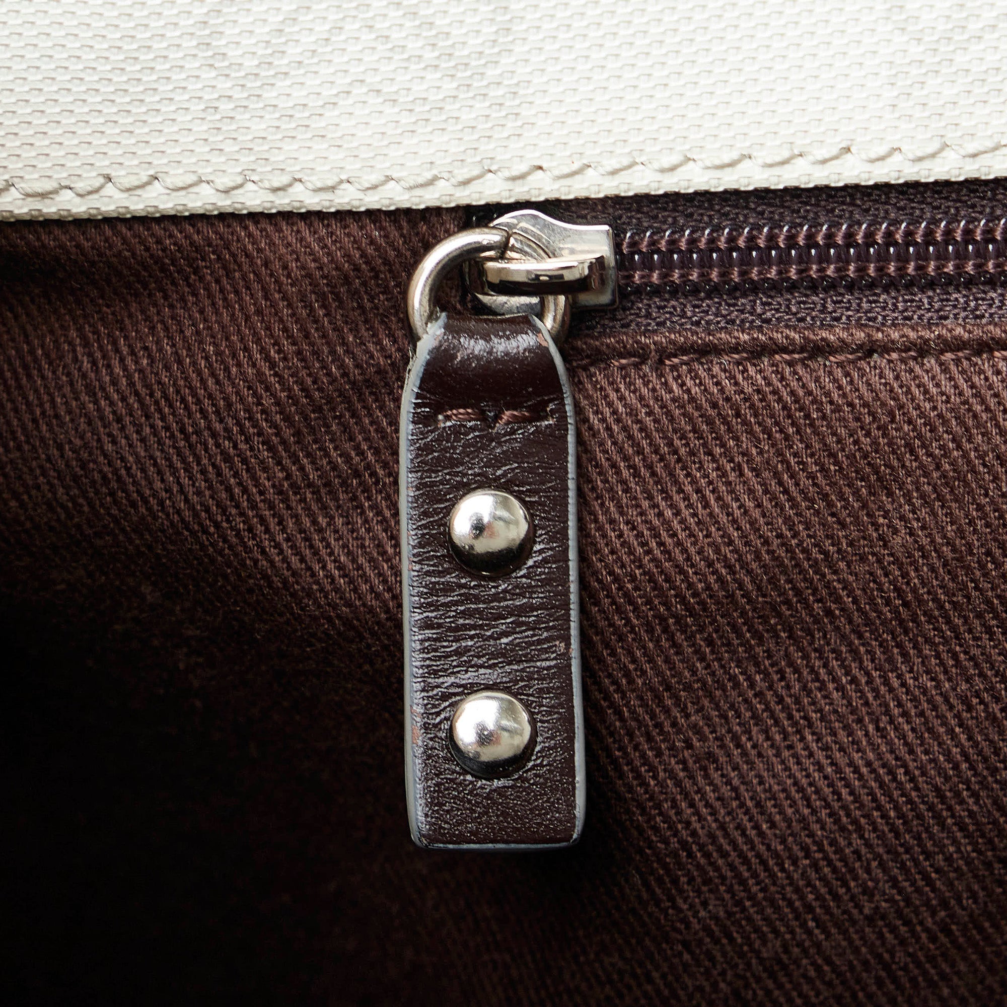 White Loewe Anagram Tote Bag