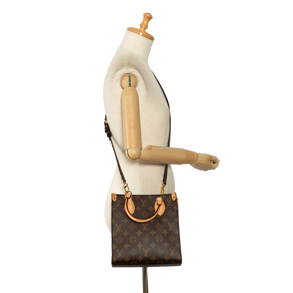 Brown Louis Vuitton Monogram Sac Plat BB Satchel