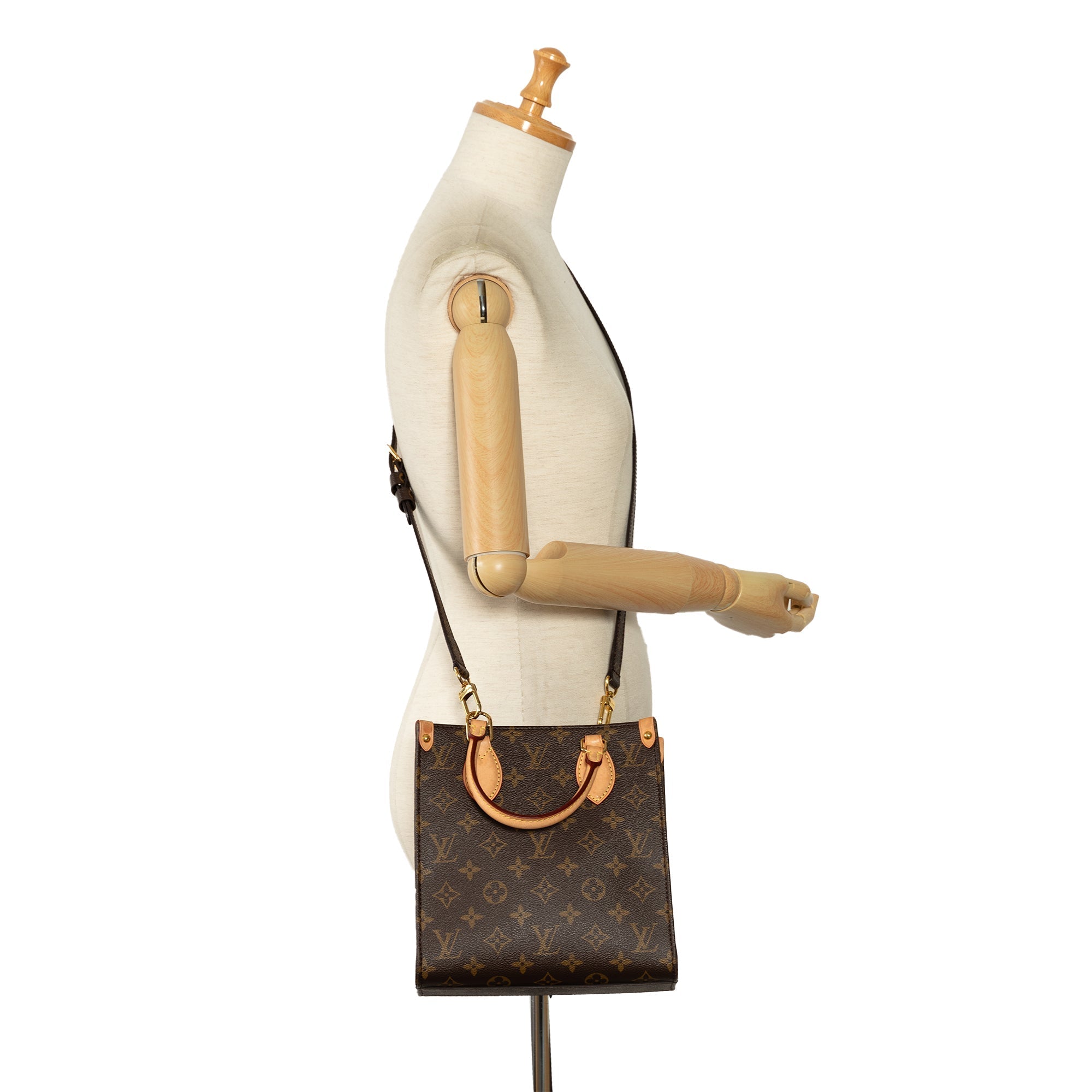 Brown Louis Vuitton Monogram Sac Plat BB Satchel