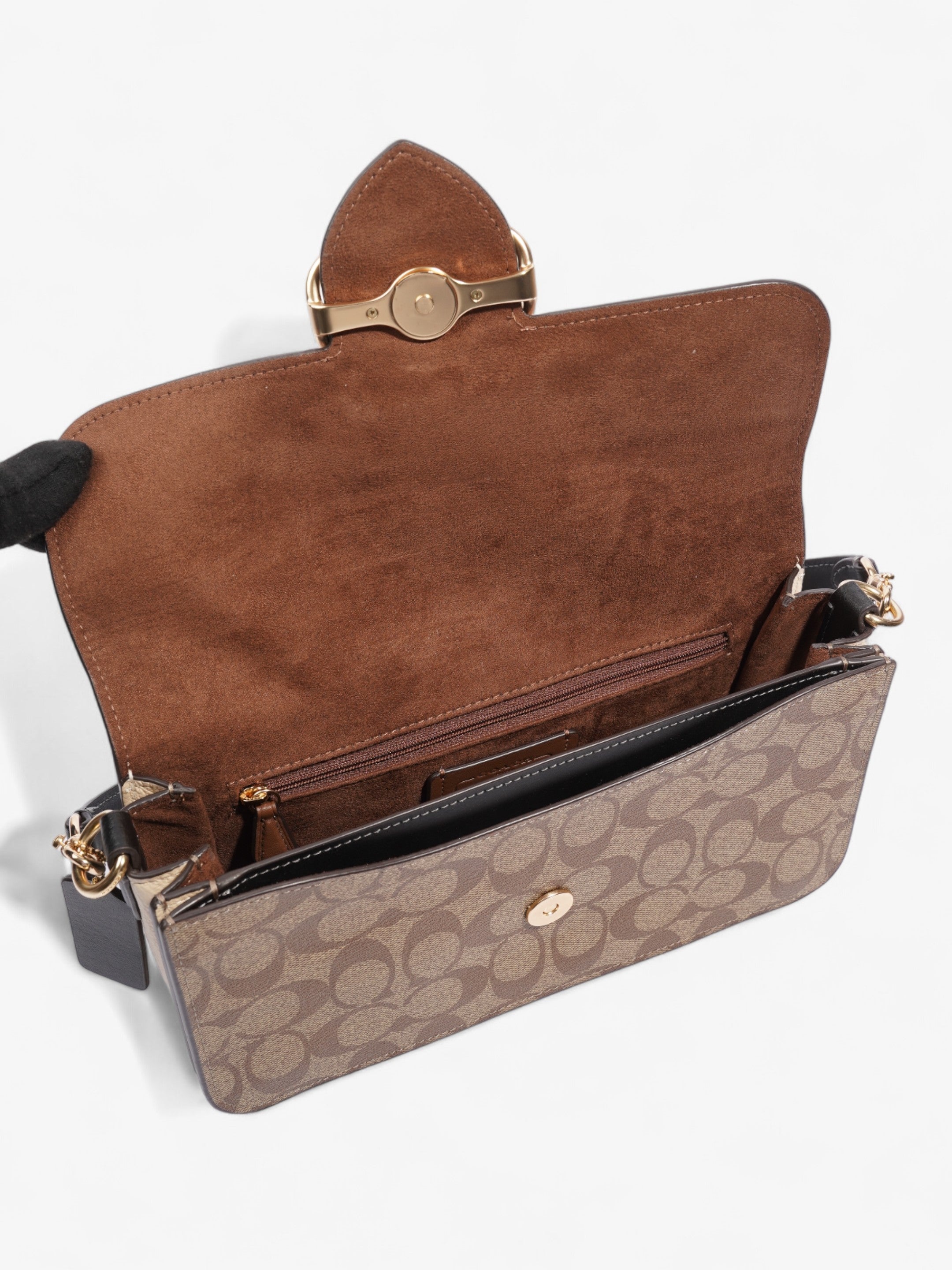 Coach Coach  Rust Brown Coated Canvas Small