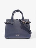 Burberry Banner Bag Ink Blue / House Check Calfskin Leather Small