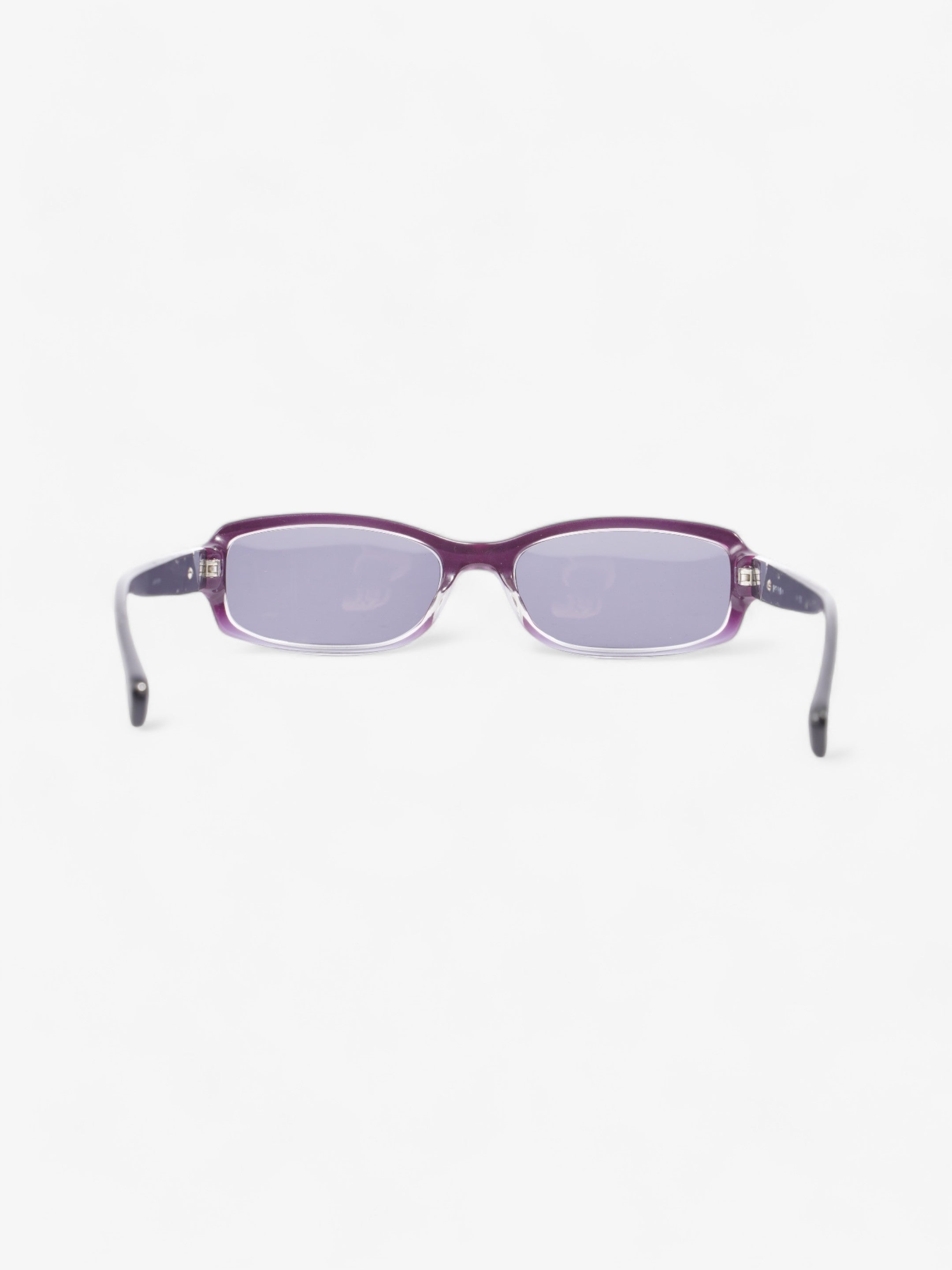 Prada Small Frame Sunglasses Black / Purple Acetate 135mm