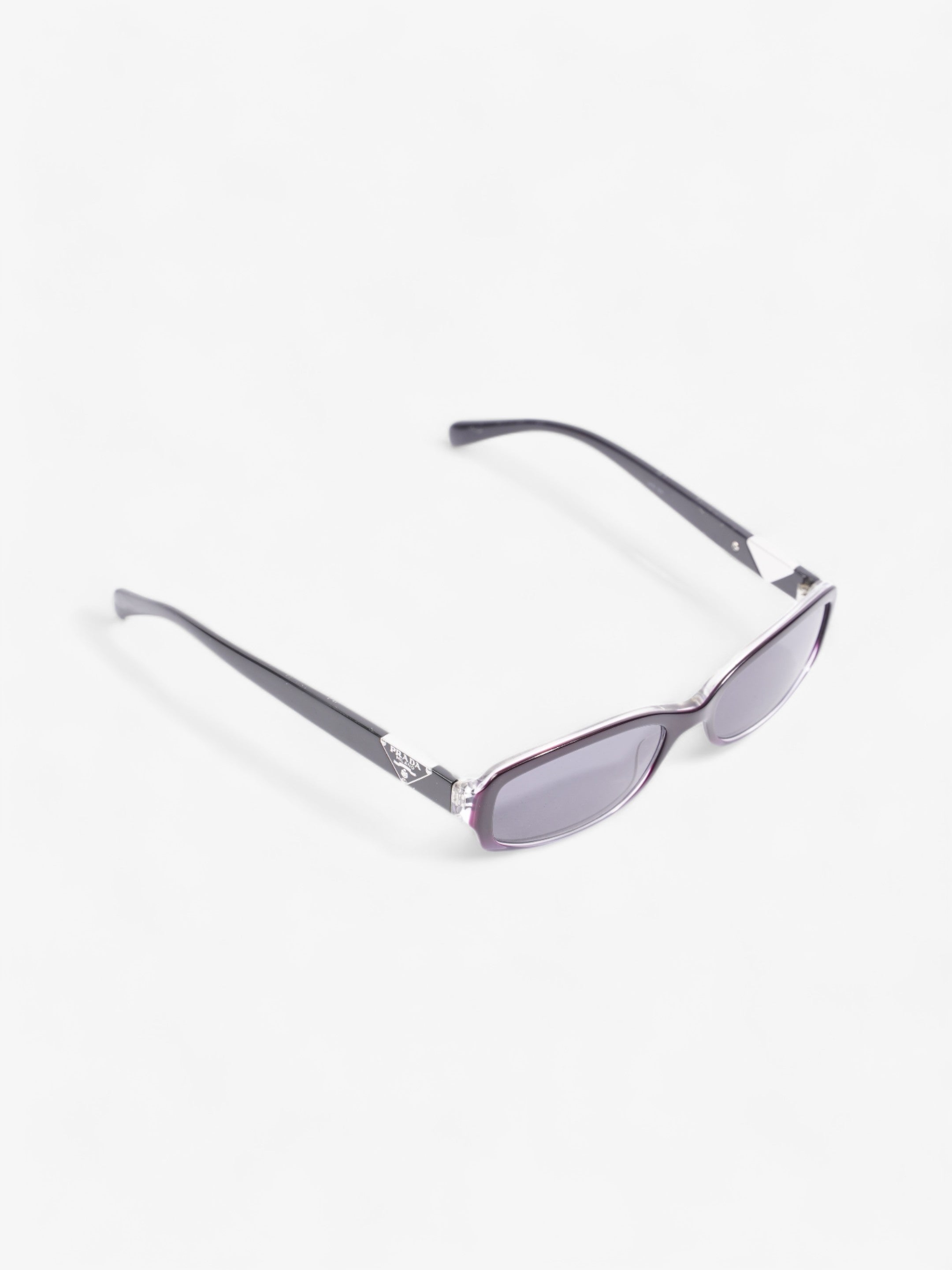 Prada Small Frame Sunglasses Black / Purple Acetate 135mm