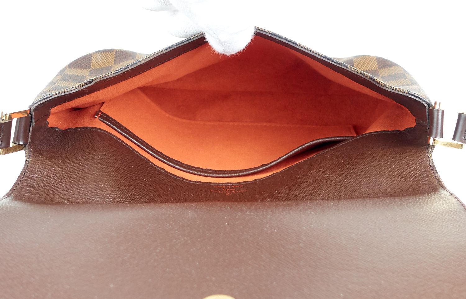 Louis Vuitto Musette Tango Damier Ebene Canvas Bag