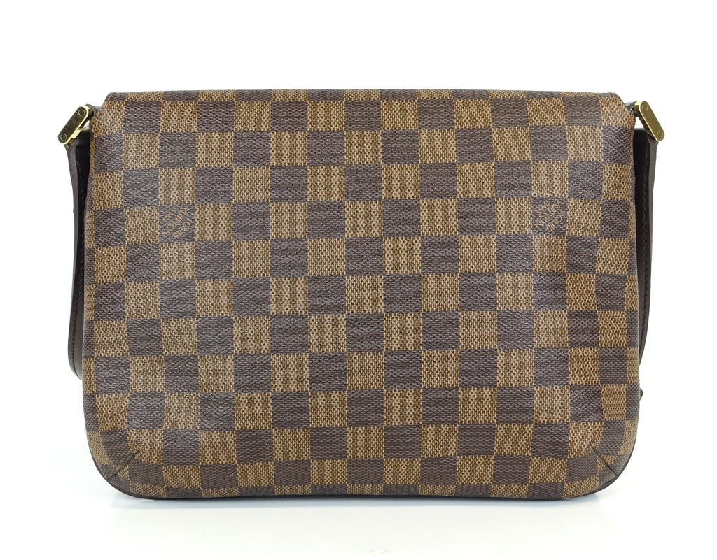 Louis Vuitto Musette Tango Damier Ebene Canvas Bag