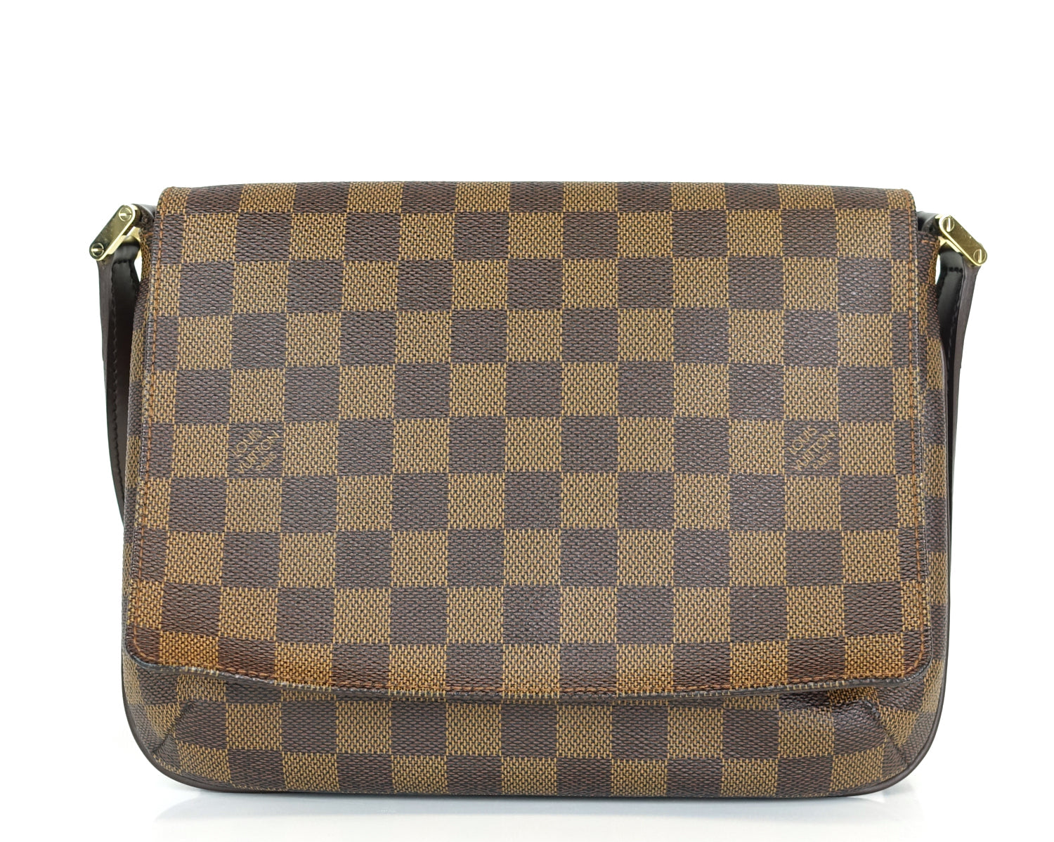 Louis Vuitto Musette Tango Damier Ebene Canvas Bag