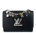 Louis Vuitto Twist MM Love Lock Charms Black Epi Leather Bag