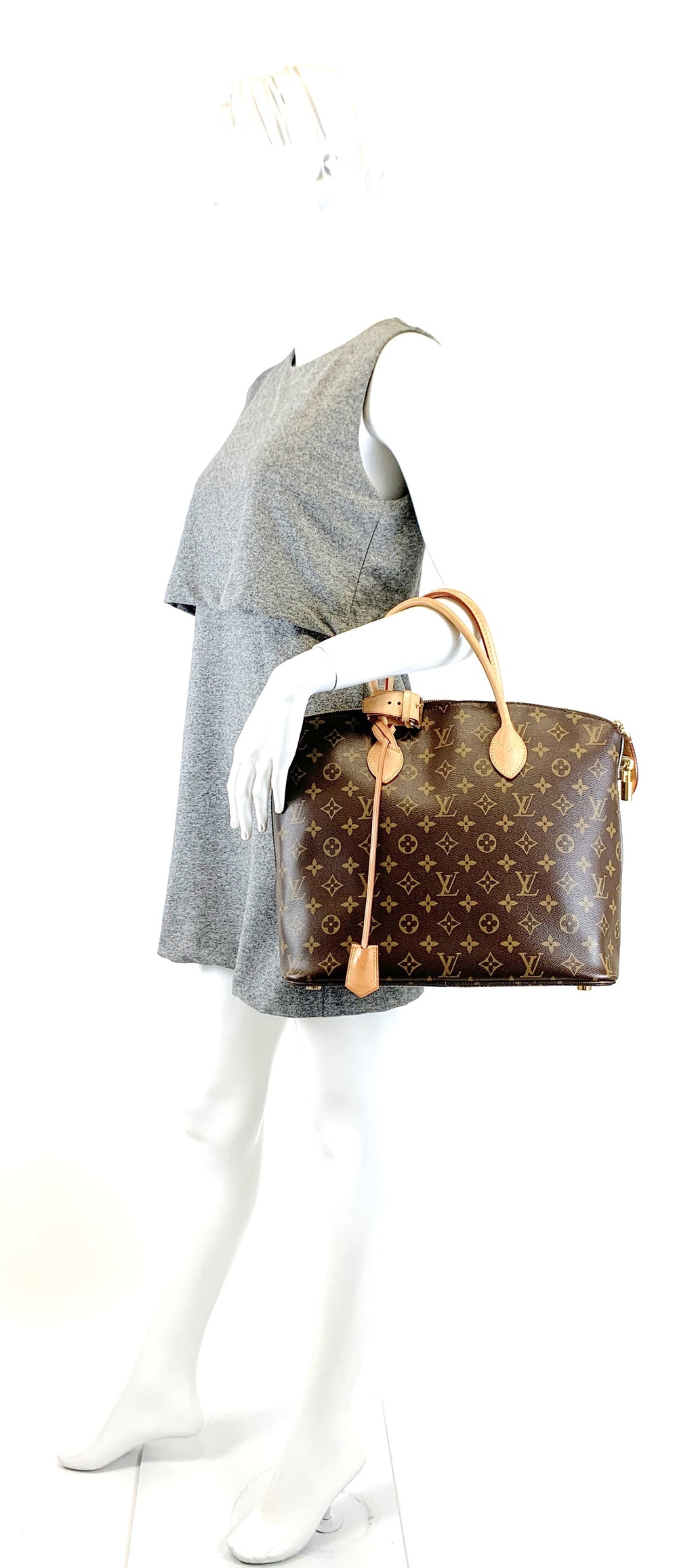 Louis Vuitto Lockit MM Monogram Canvas Handbag