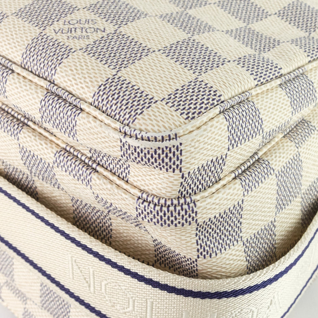 Louis Vuitto Naviglio Damier Azur Canvas Messenger Bag