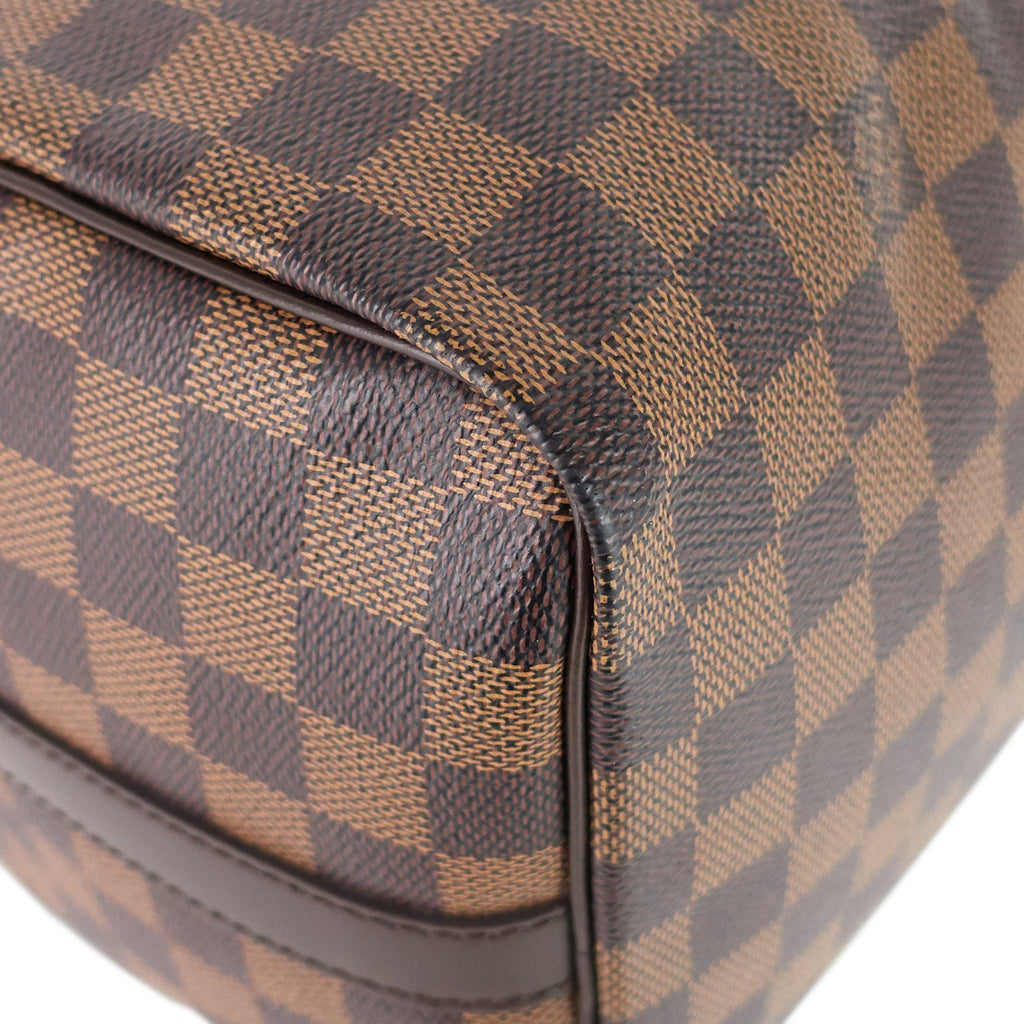 Louis Vuitto Speedy 30 BandouliÃ¨re Damier Ebene Canvas Bag