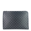 Louis Vuitto Pochette Jour GM Zip Around Damier Graphite Canvas Bag