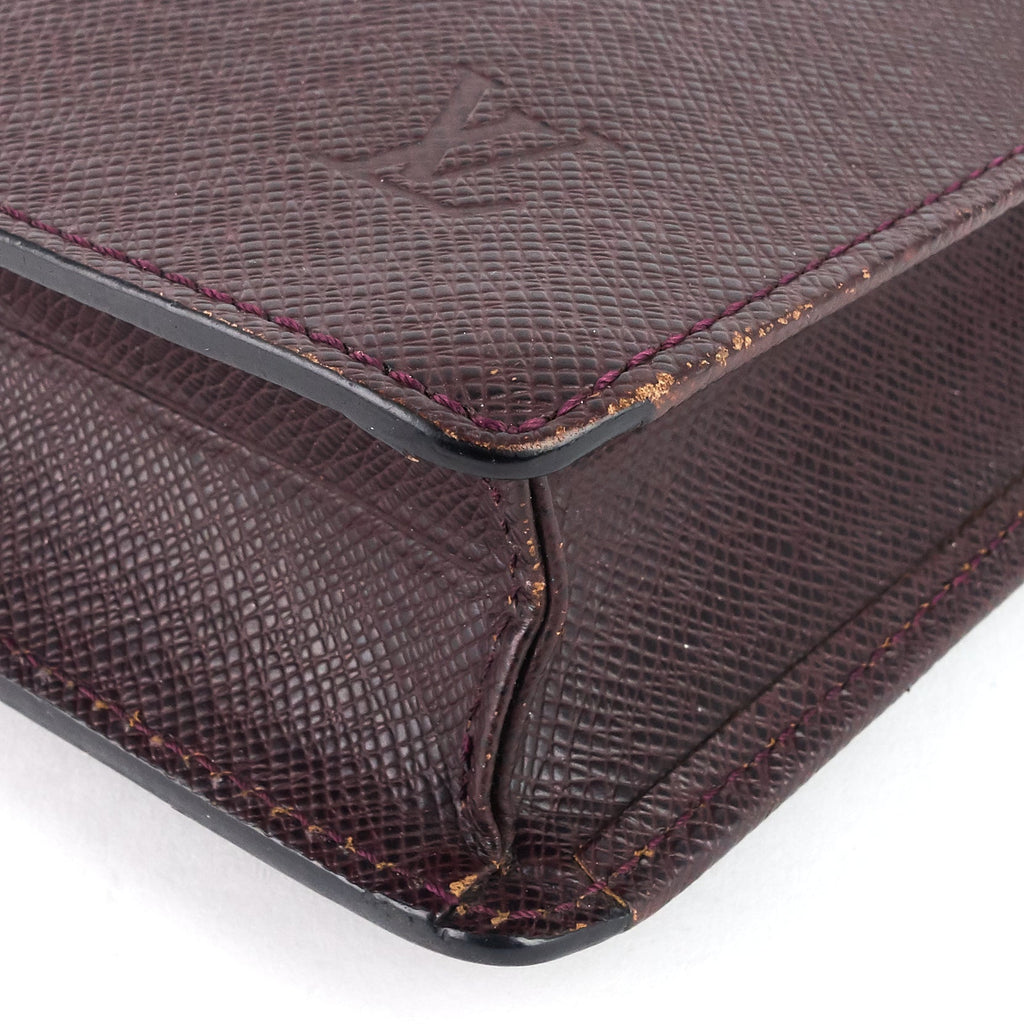 Louis Vuitto Serviette Kourad Taiga Leather Briefcase Bag