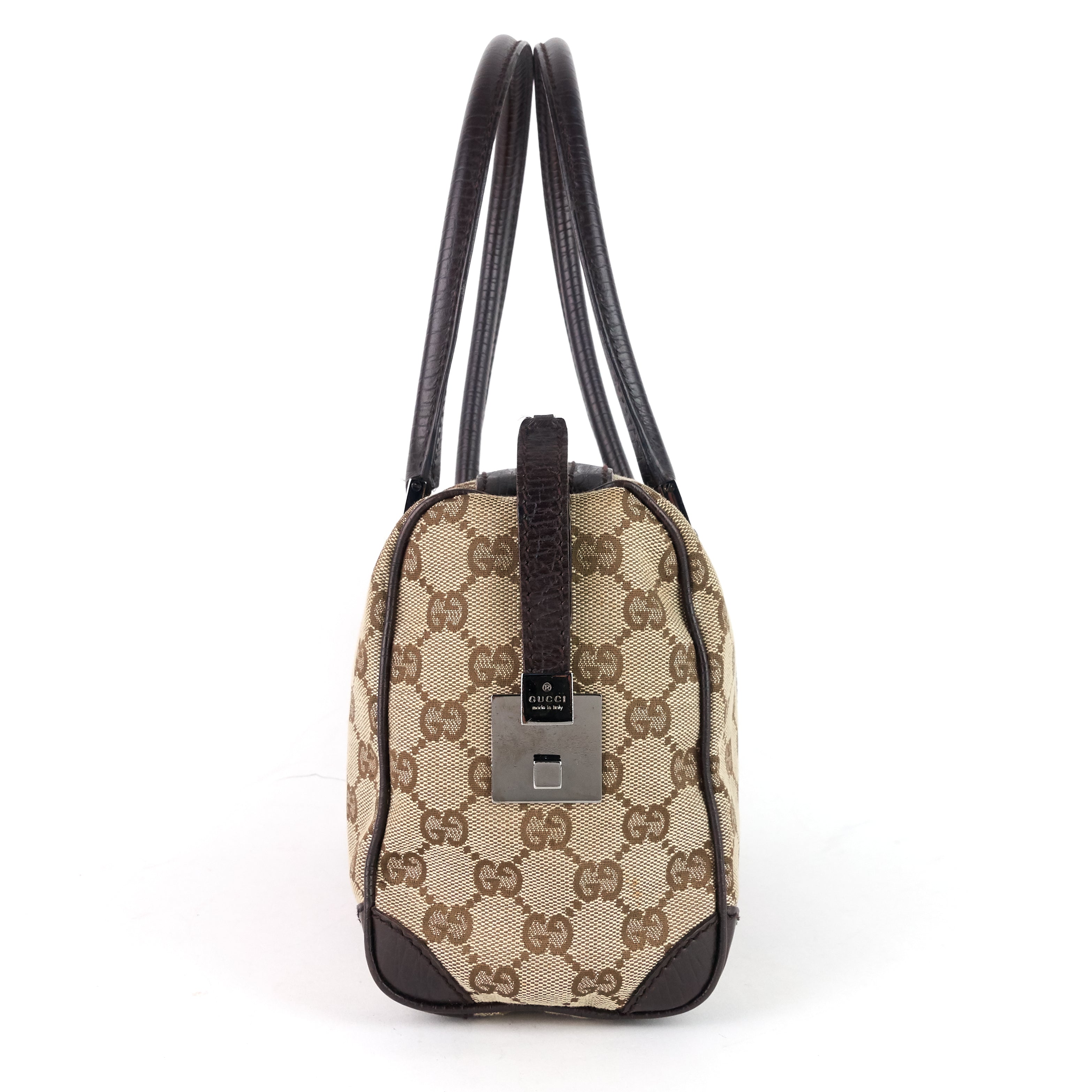 Gucci Vintage Small GG Canvas Boston Bag