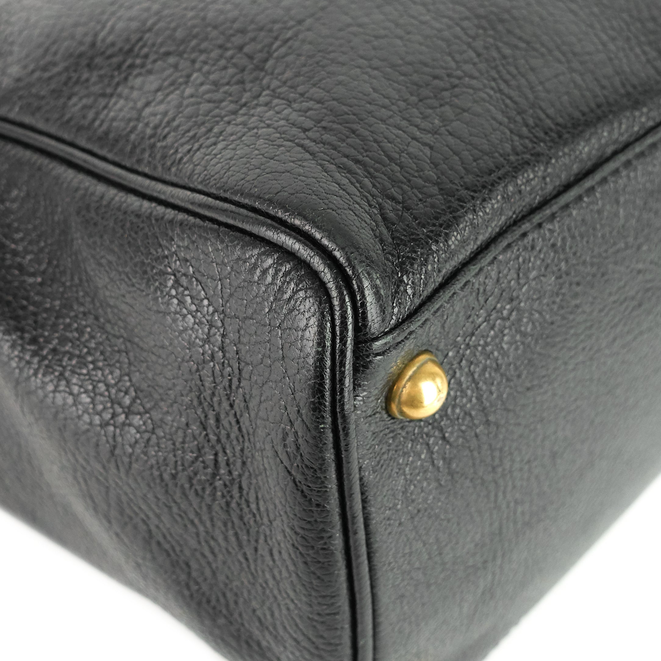 Blondie Leather Monogram Logo Handbag