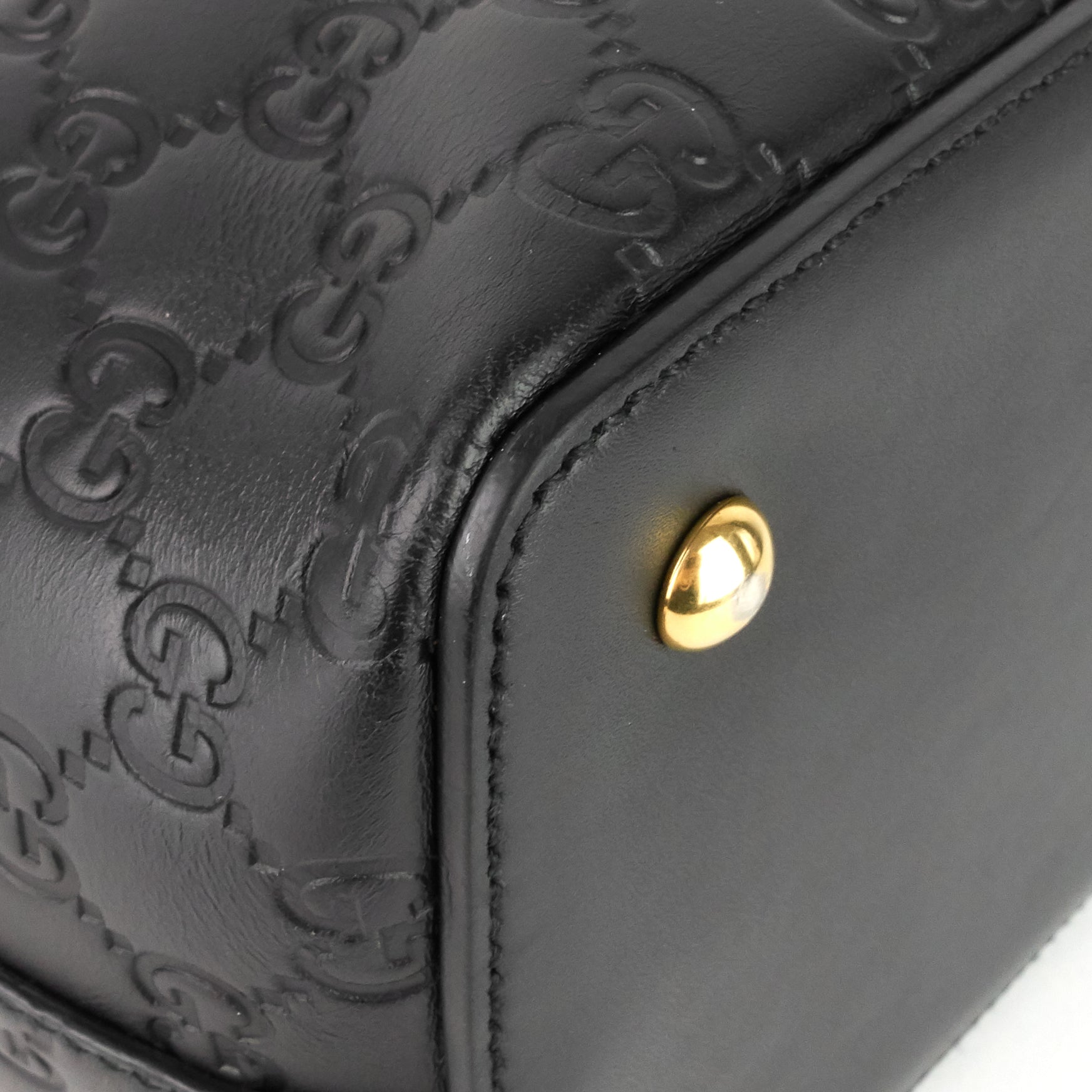 Gucci Signature Top Handle Guccissima Bag