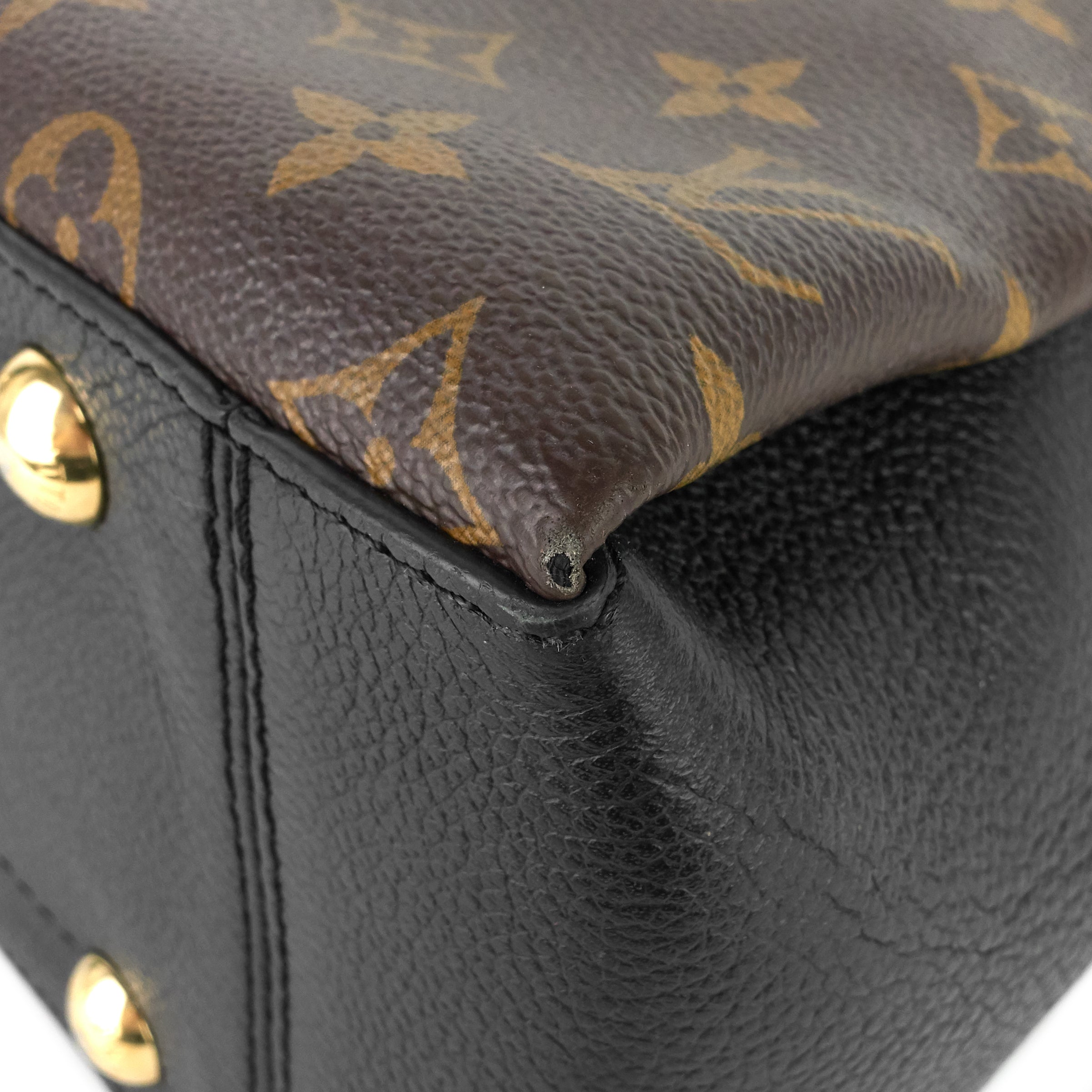Louis Vuitto SurÃ¨ne MM Monogram Canvas and Calfskin Leather Tote Bag