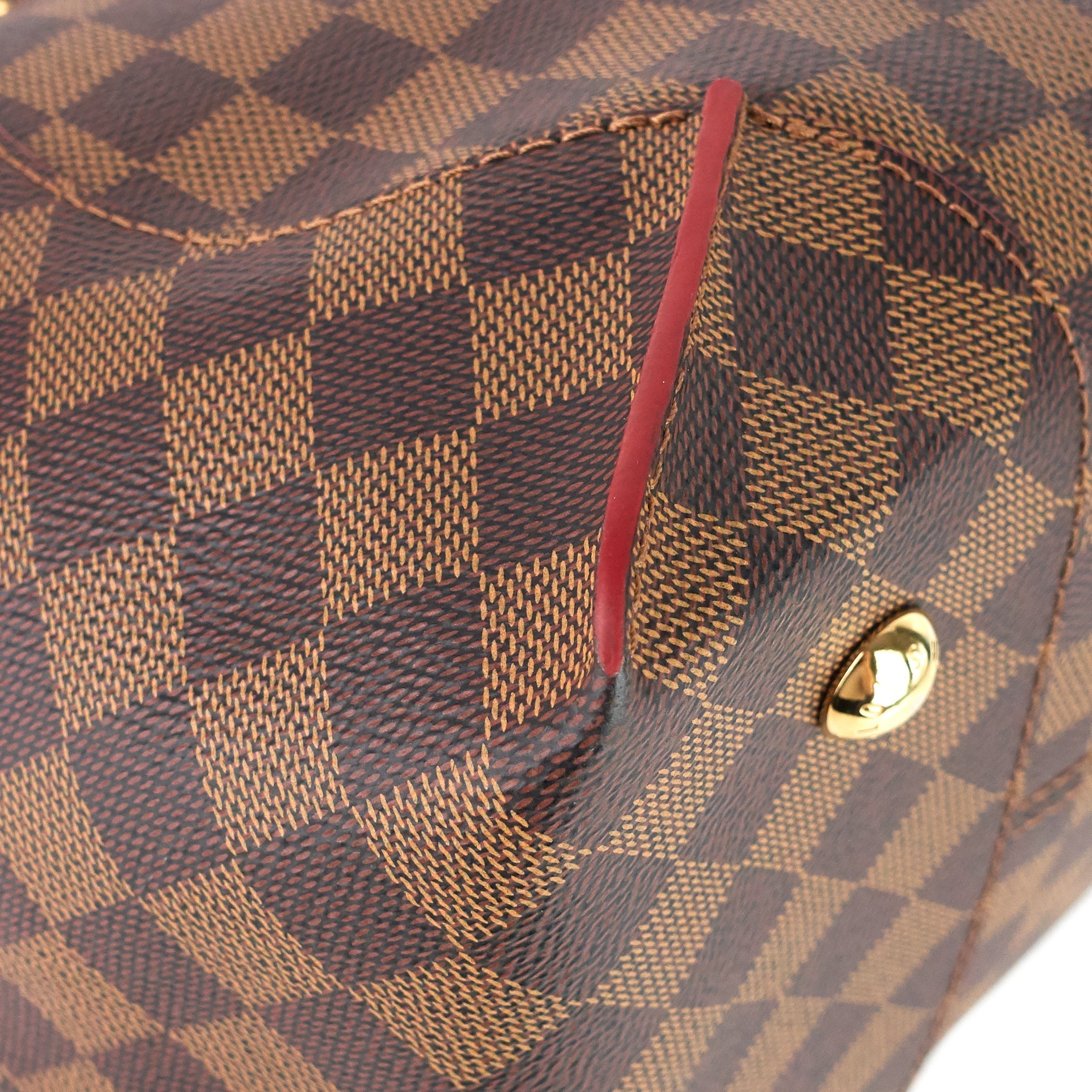 Louis Vuitto Caissa MM Damier Ebene Canvas Tote Bag
