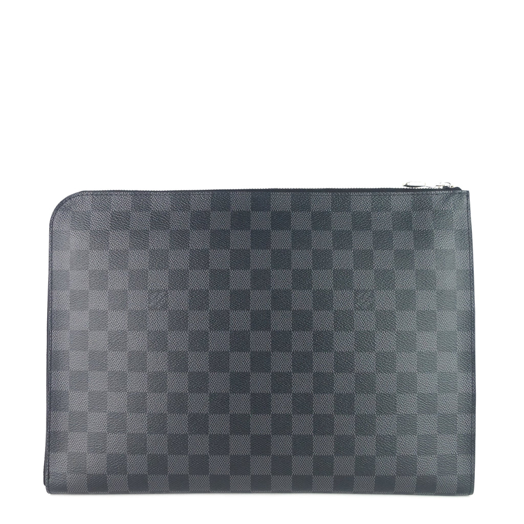 Louis Vuitto Pochette Jour GM Zip Around Damier Graphite Canvas Bag