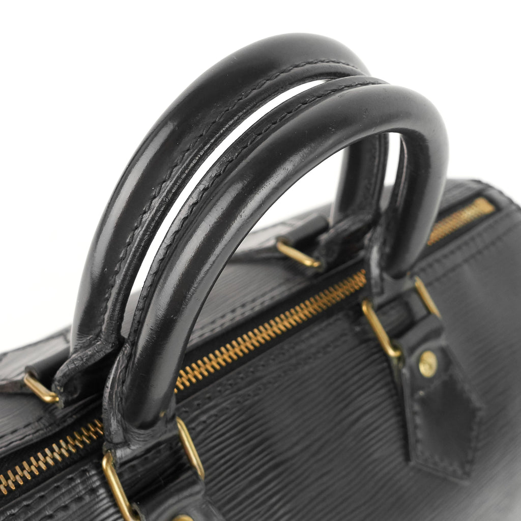 Louis Vuitto Speedy 25 Black Epi Leather Bag