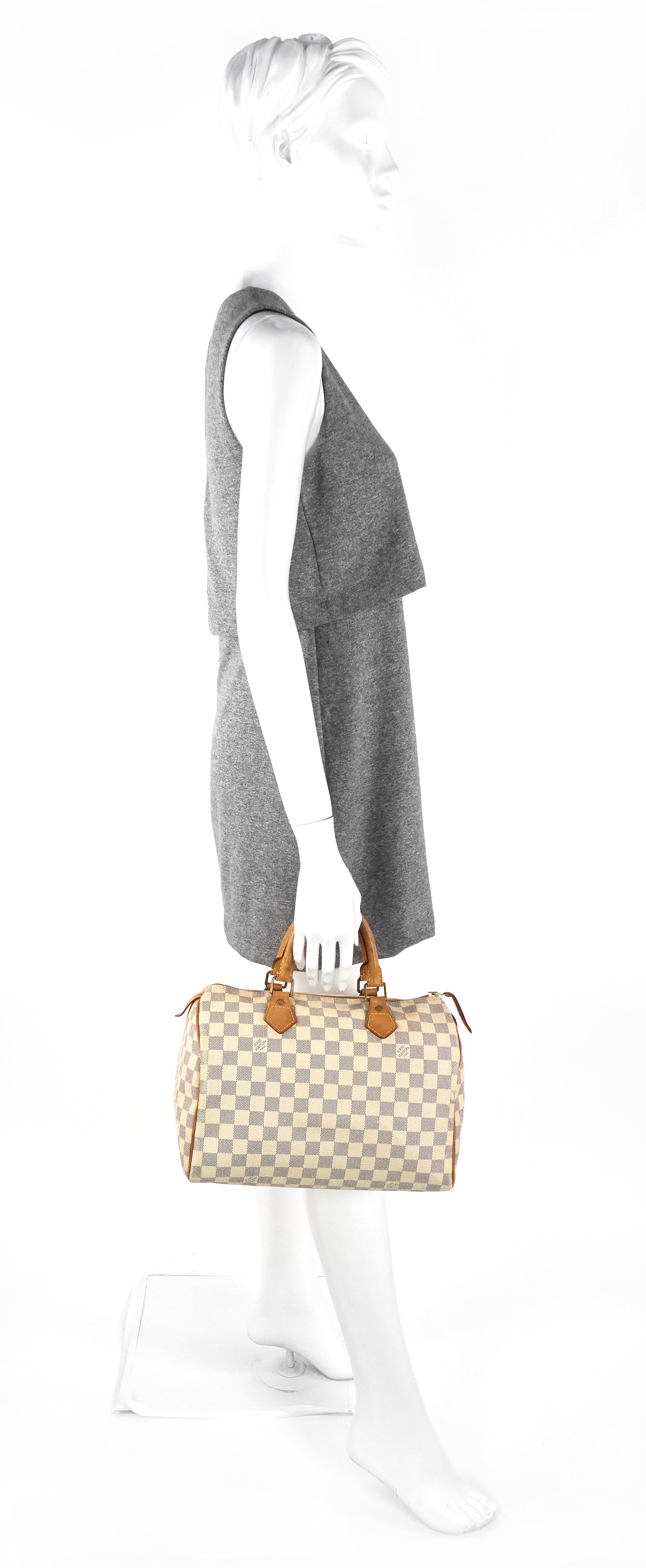 Louis Vuitto Speedy 30 Damier Azur Canvas Bag