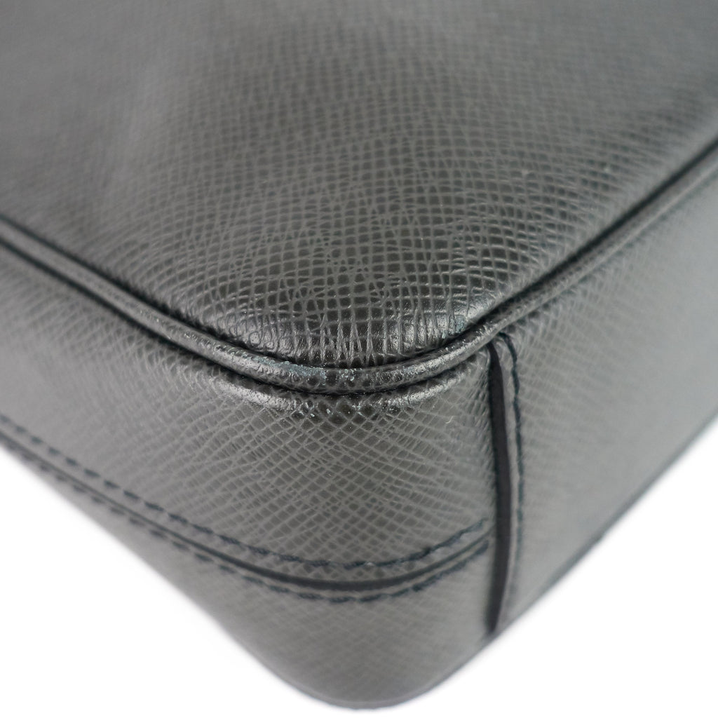 Louis Vuitto Porte-Document Voyage Ardoise Leather Briefcase Bag
