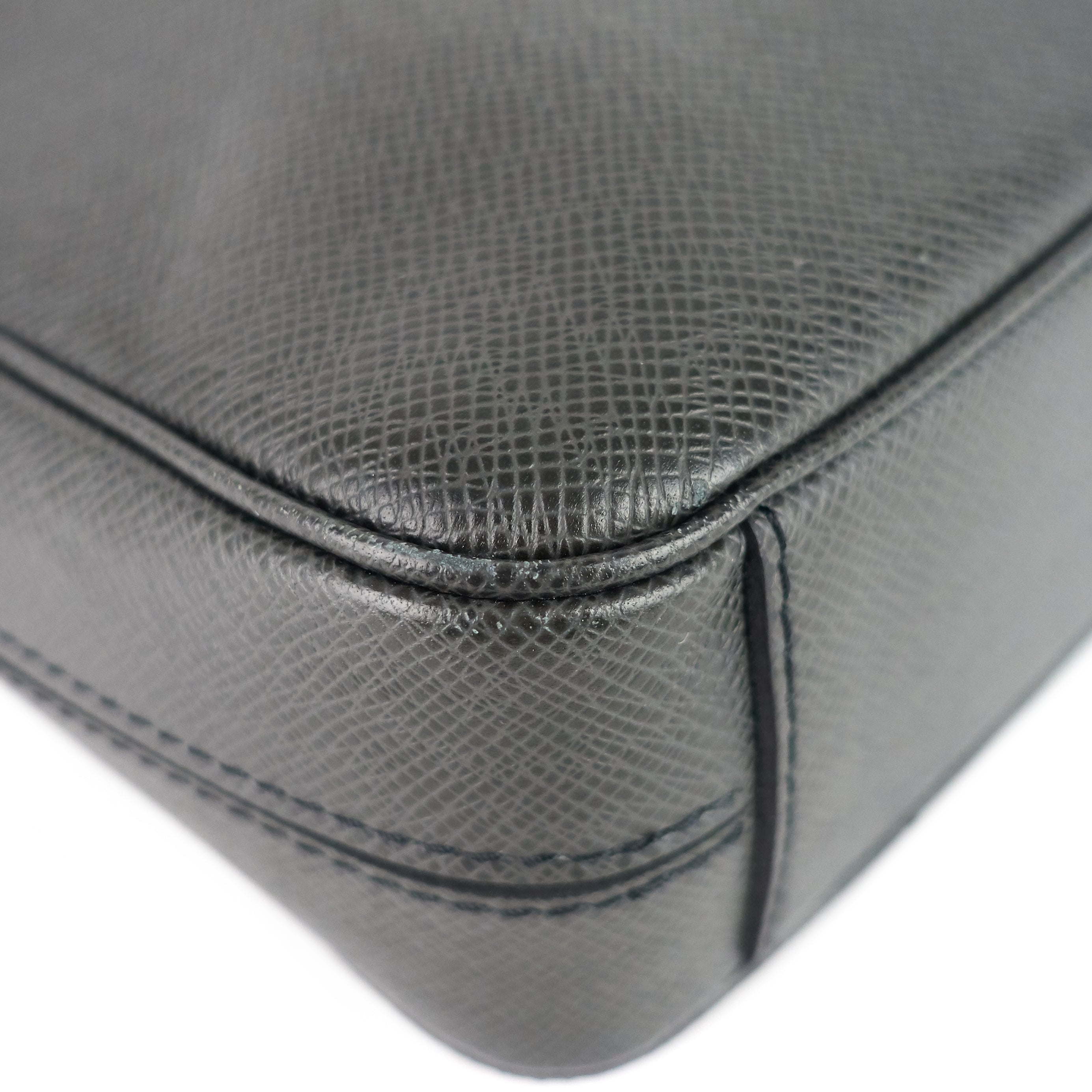 Louis Vuitto Porte-Document Voyage Ardoise Leather Briefcase Bag