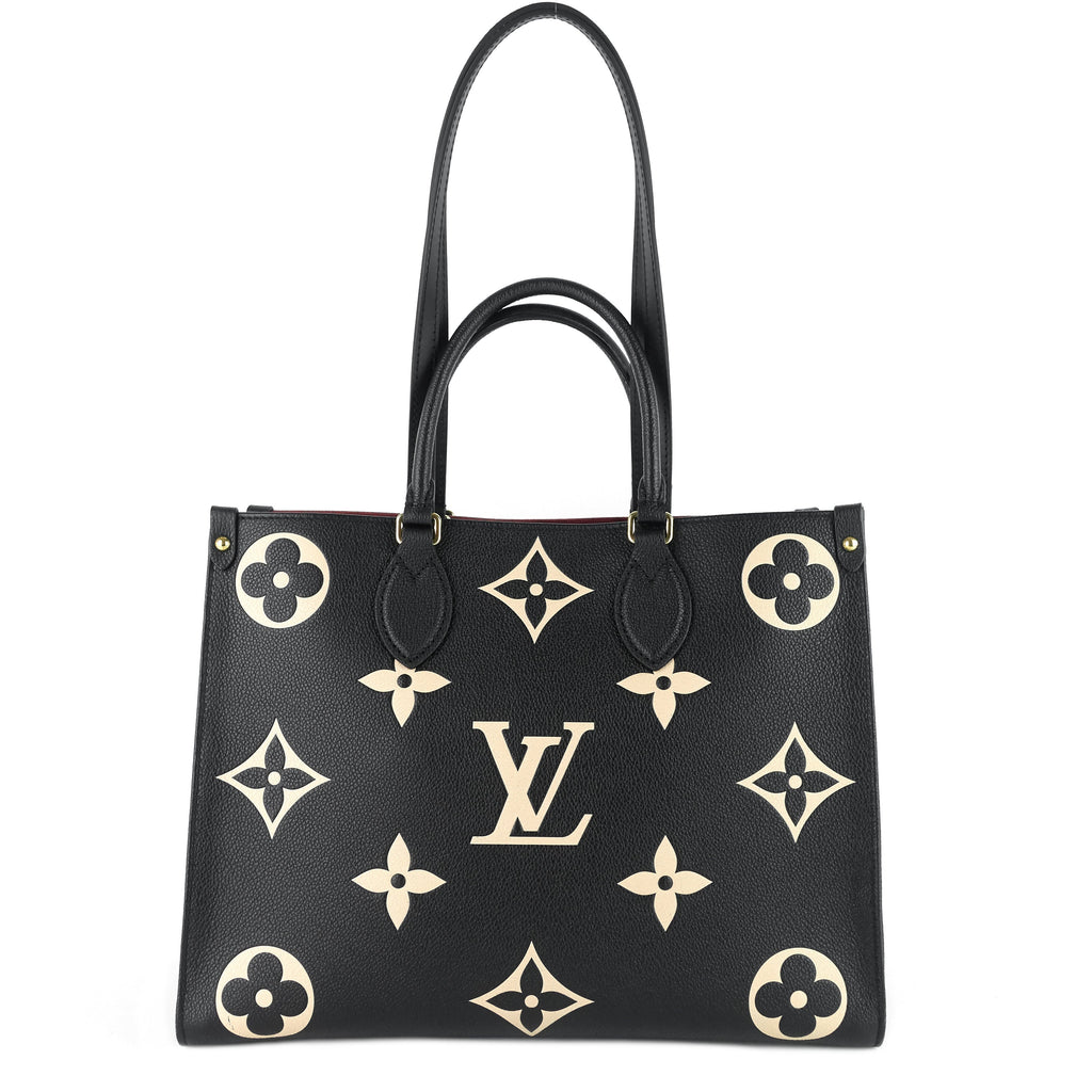 Louis Vuitto OnTheGo MM Bicolour Monogram Empreinte Leather Bag