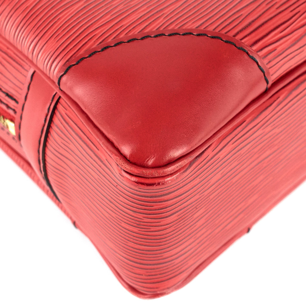 Louis Vuitto Porte-Documents Voyage Red Epi Leather Briefcase Bag