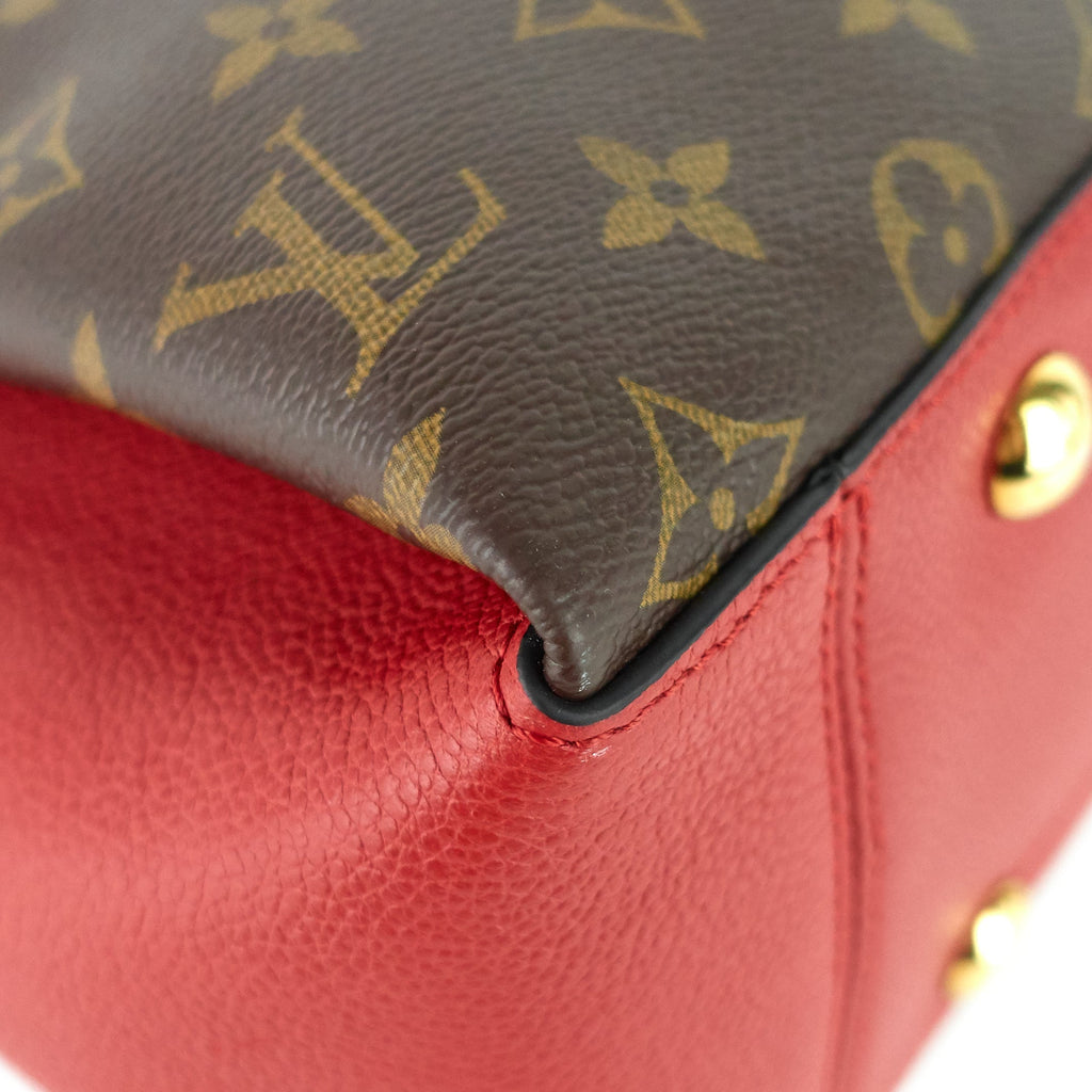 Louis Vuitto SurÃ¨ne MM Monogram Canvas and Calfskin Leather Tote Bag