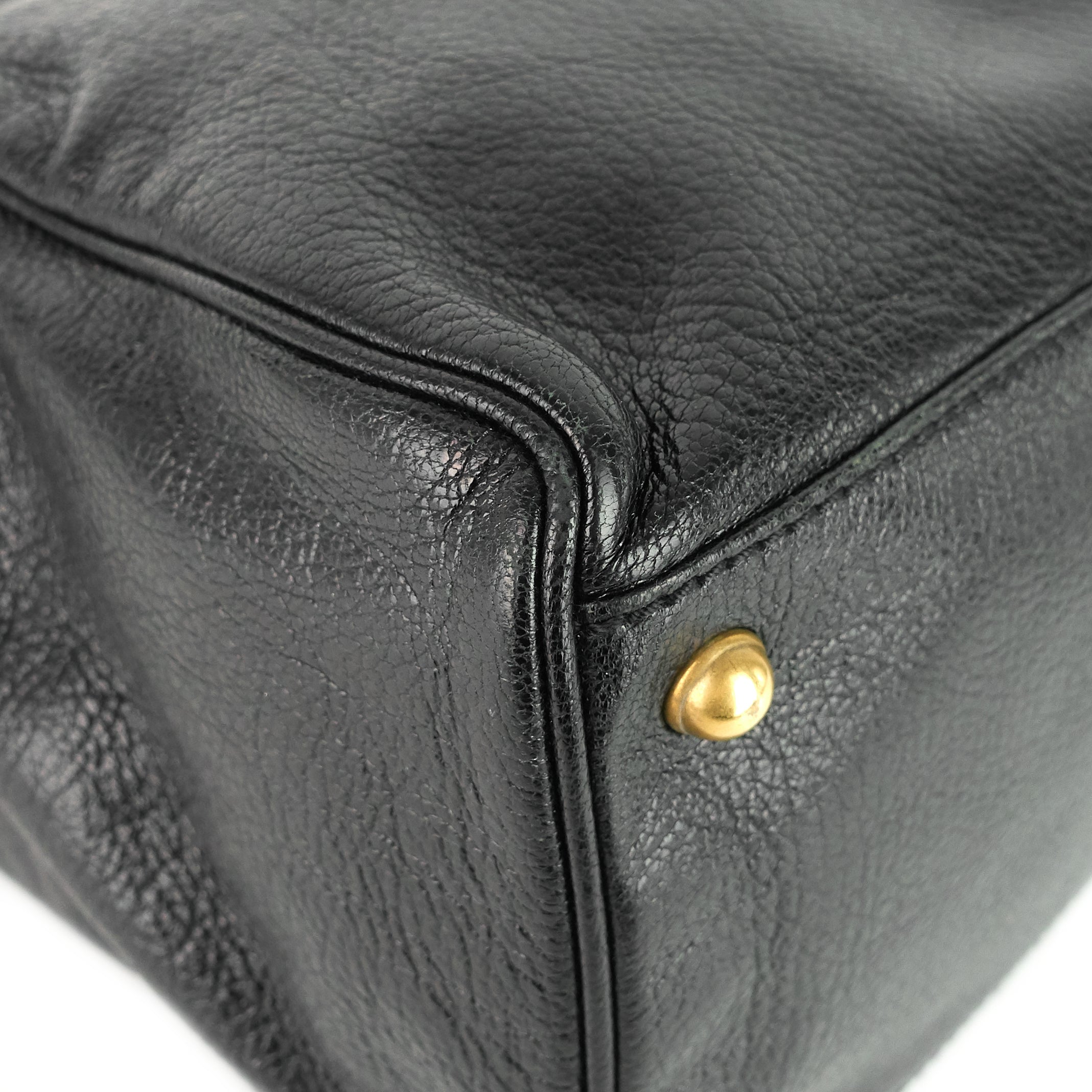 Blondie Leather Monogram Logo Handbag